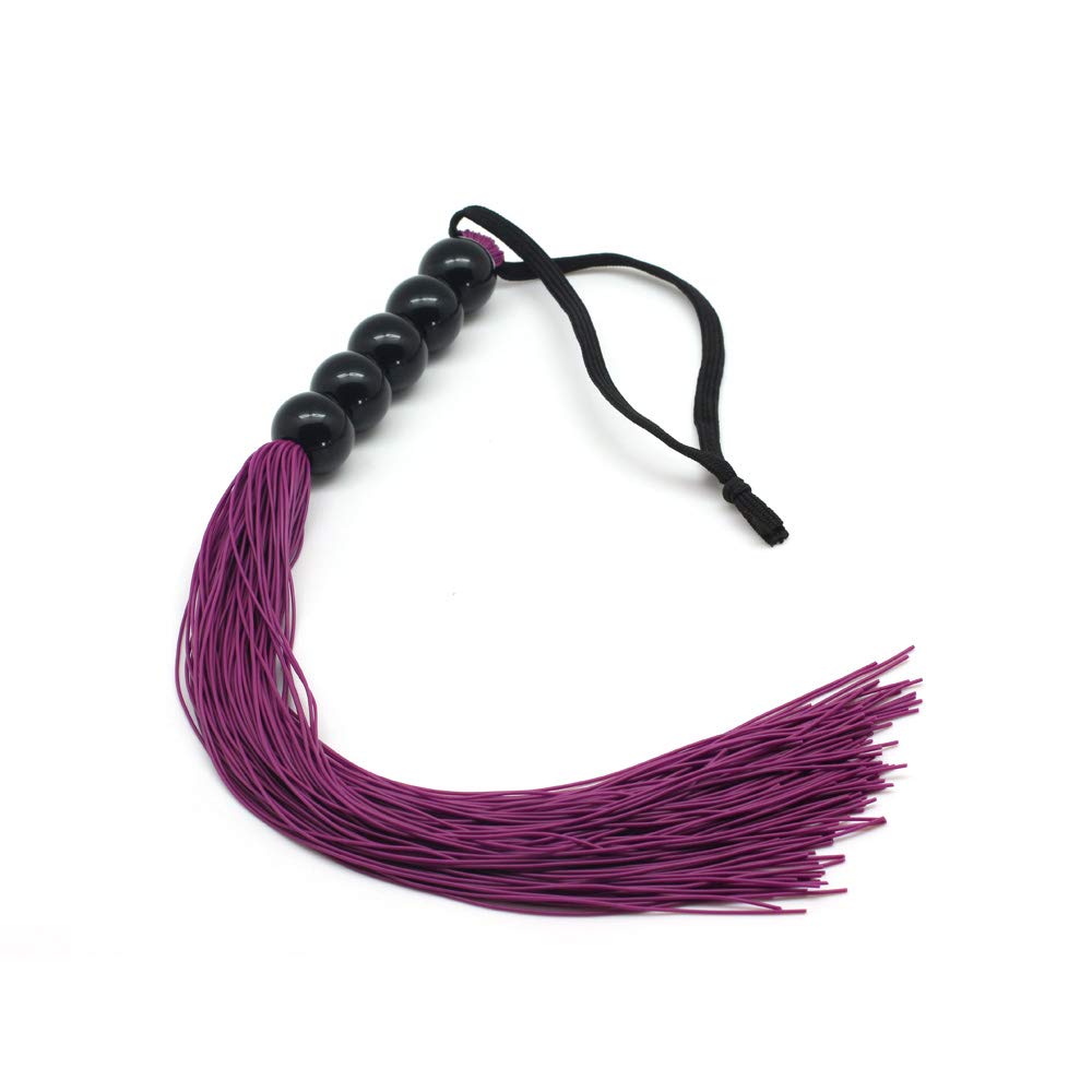 **Soft 15 Inch Purple Rubber Sex Flogger Whip for BDSM Beginners - Sensual SM Spade Whip for Couples & Adult Play - Perfect for Bedroom, Roleplay & Sensual Exploration**