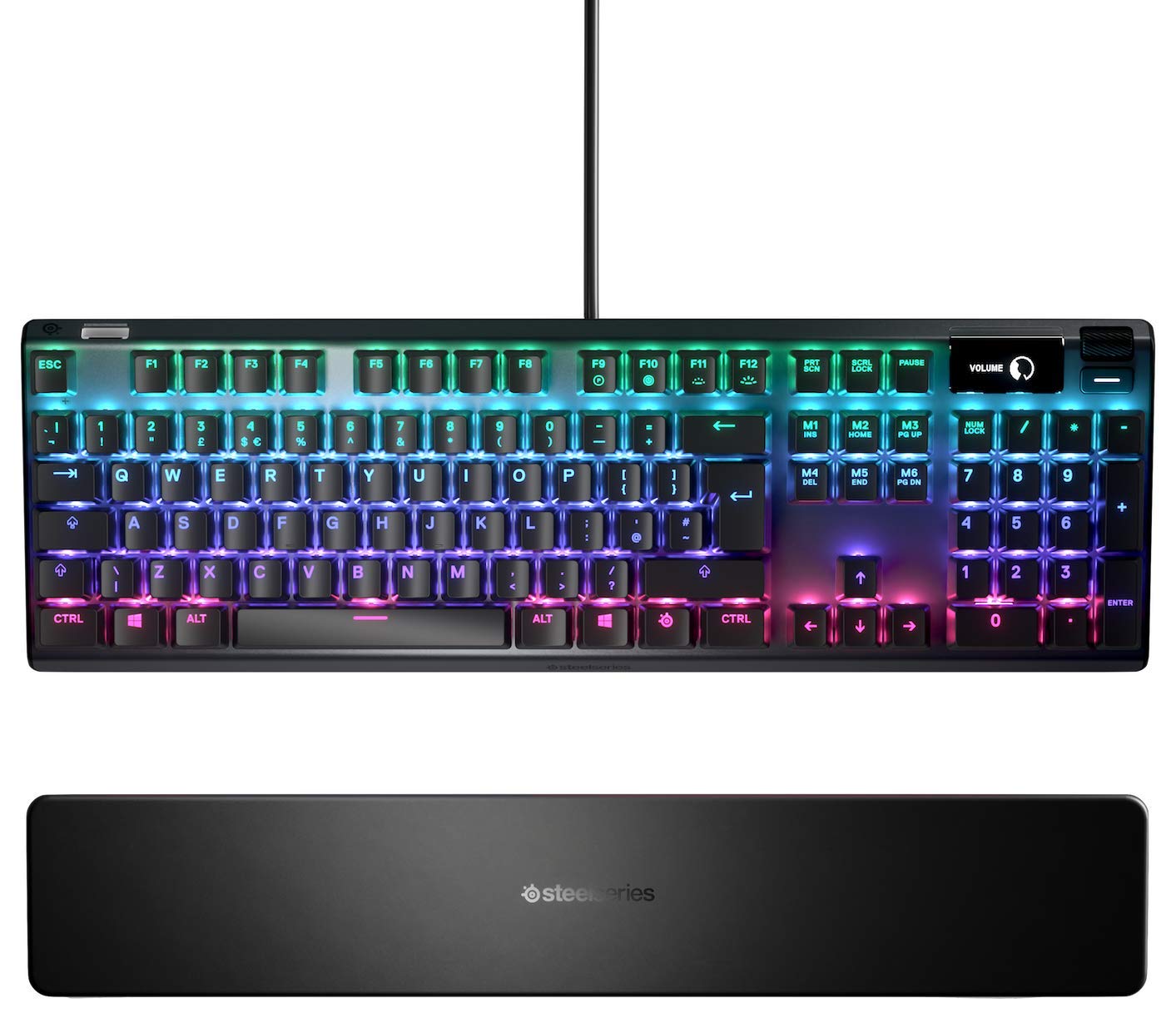 SteelSeries Apex 7 Mechanical Gaming Keyboard with OLED Smart Display - Brown Switch - English (QWERTY) Layout - Perfect for PC Gaming, Streaming & Esports