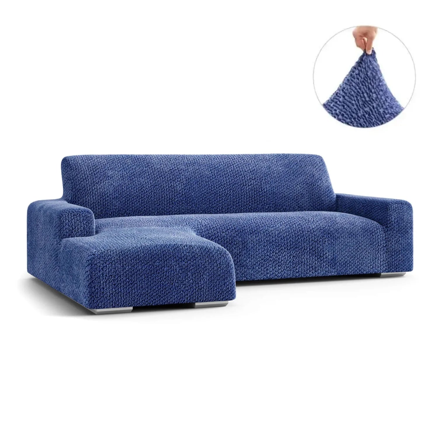 L Shaped Sofa Slipcover with Left Chaise - Soft Velvet Stretchable Couch Cover - Perfect for Living Room, Home Theater & Family Gatherings