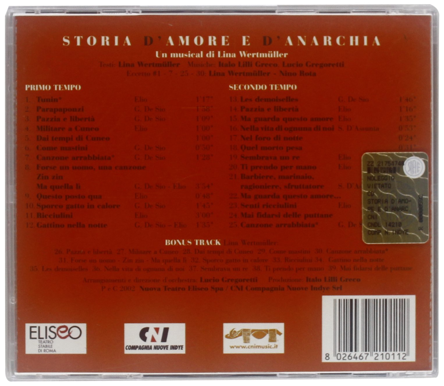 Storia D'amore E D'anarchia - Italian Love Story & Anarchy Novel | Perfect for Book Clubs, Literature Lovers & Italian Culture Enthusiasts