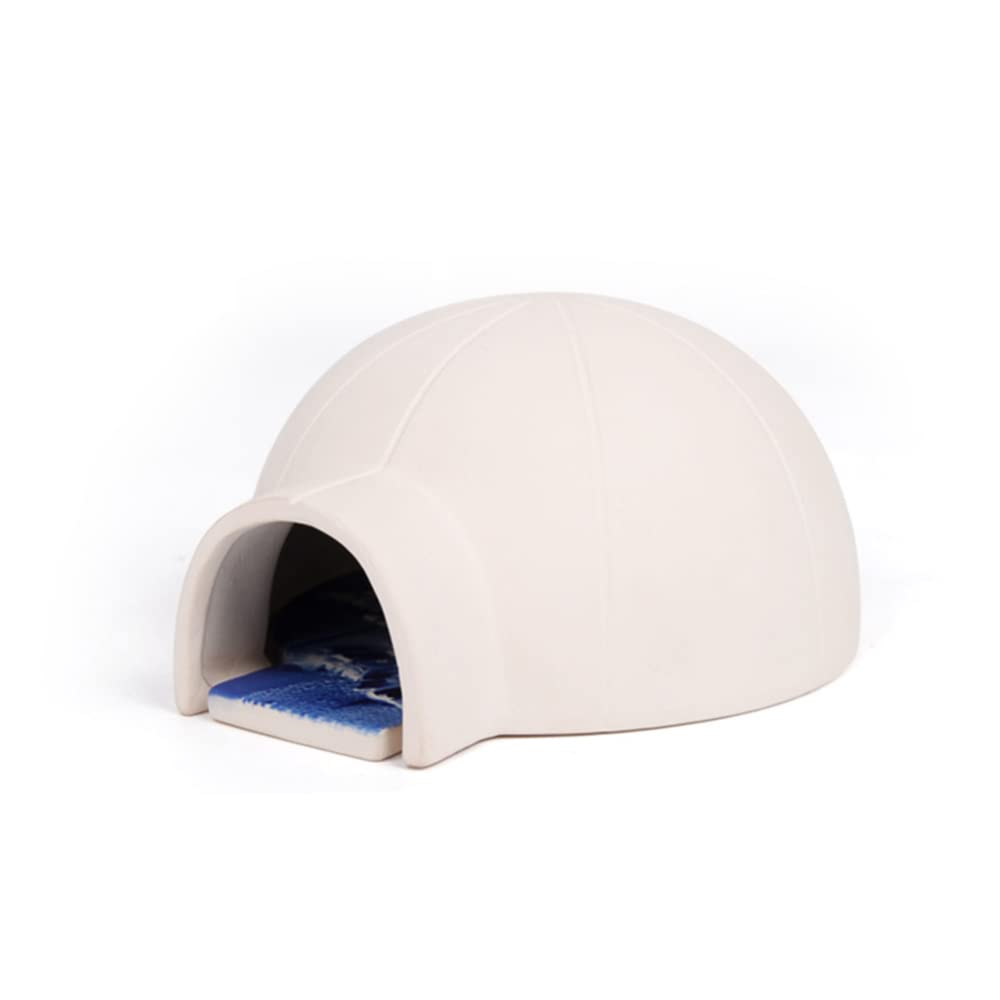 Gigicloud Small Ceramic Hamster House - Cooling Pet Bed for Summer, Ice Cushion Shelter & Hideout for Hamsters, Gerbils & Small Pets - Perfect for Cage Accessories & Beat the Heat