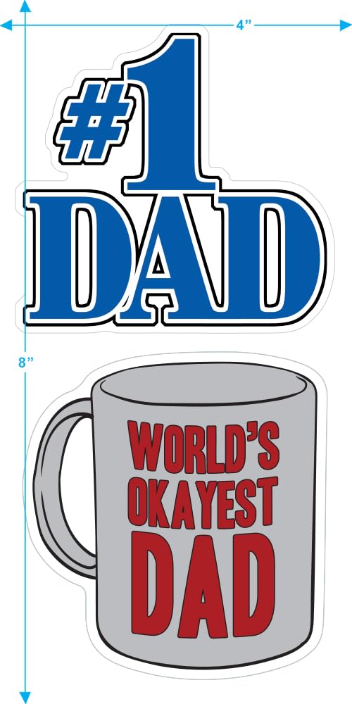 Best Dad in America T-Shirt & Stickers - Funny Father's Day Gift for Dad - Cool Graphic Tee with Matching Stickers - Perfect for Father's Day, Birthday, BBQ Parties & Family Events
