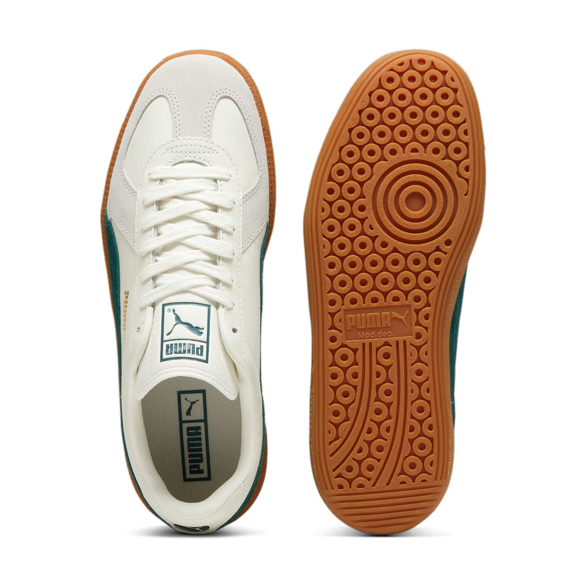 Army Trainer Sneakers - Warm White & Dark Myrtle Colorway | Comfortable Military-Style Shoes for Outdoor Hiking & Casual Wear