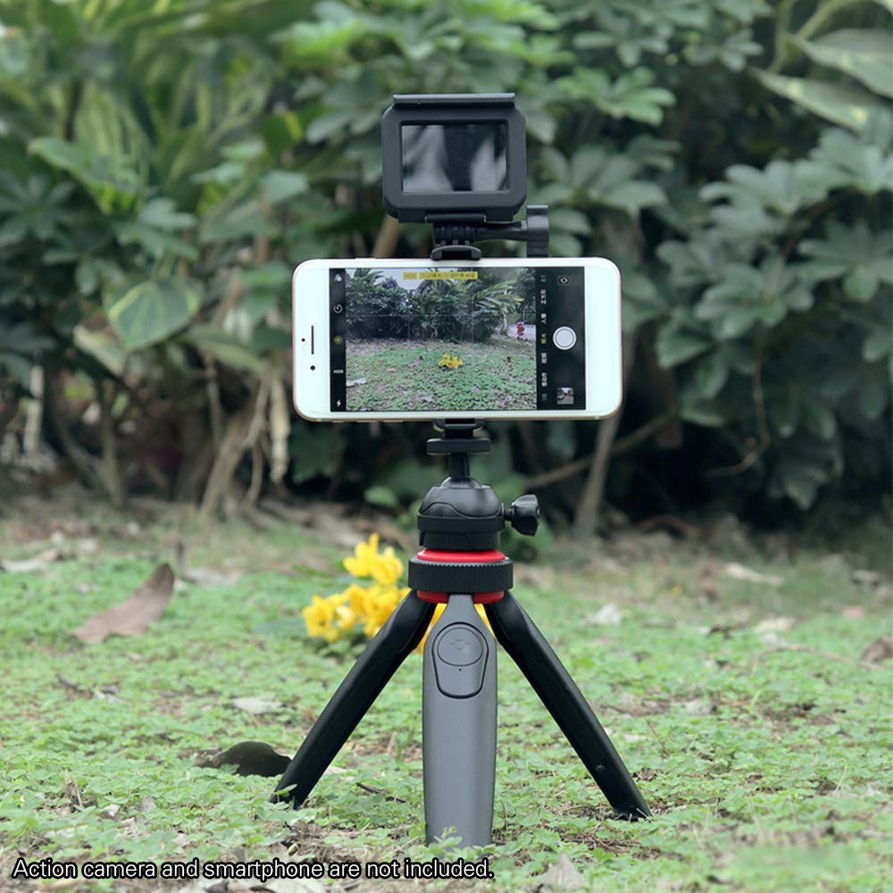 Portable Mini Tripod Stand for Smartphone & Camera - 360° Rotation with Remote Shutter for Travel & Vlogging