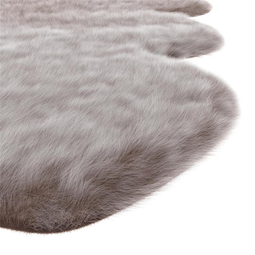 Abacasa Gloss Brown Acrylic Faux Fur Area Rug - Soft Plush Shaggy Carpet for Living Room, Bedroom & Nursery - 5x7 Feet Cozy Home Decor