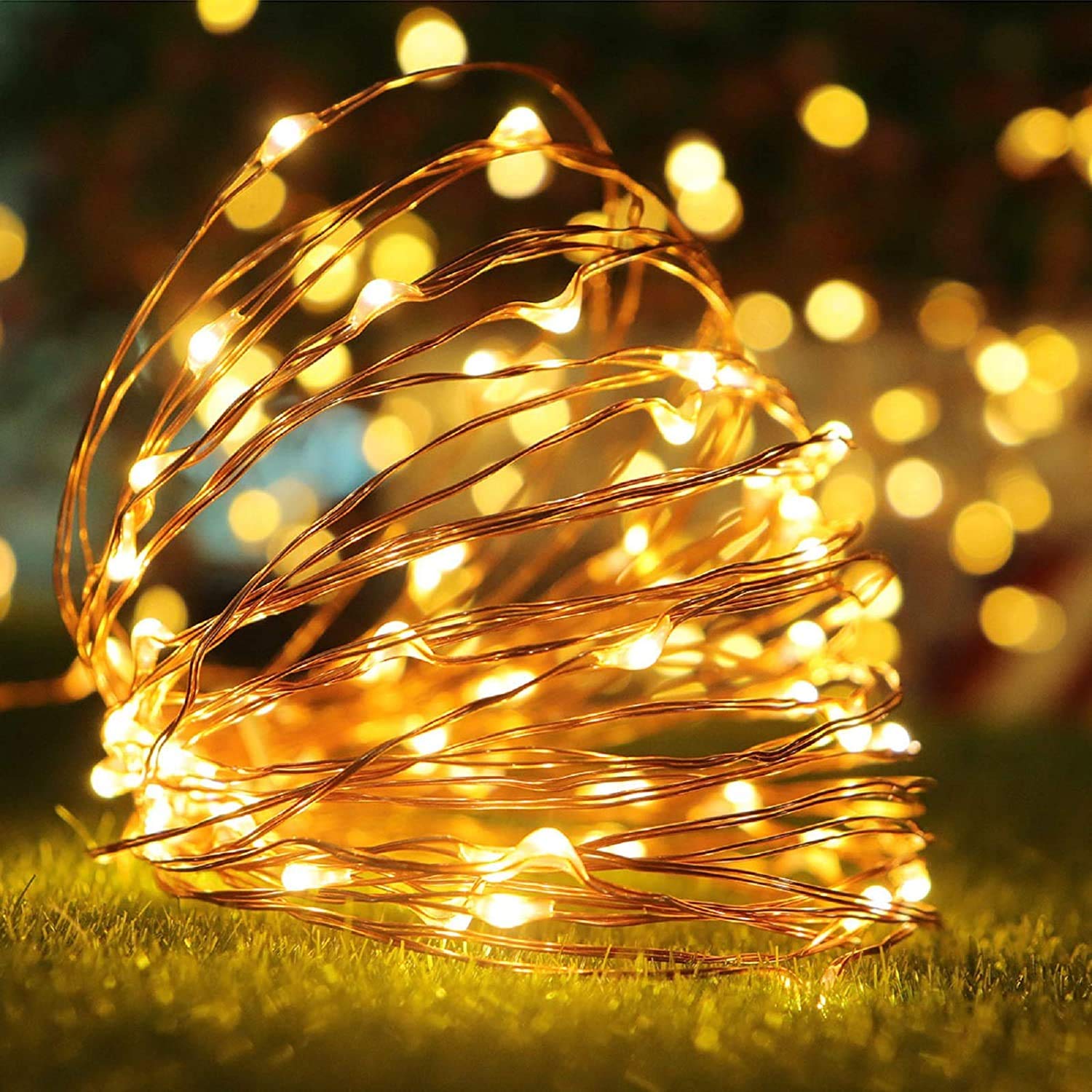 MUMUXI 4 Pack 20 ft Battery Operated Fairy String Lights with Remote Control & Timer - 60 LED Twinkle Lights, Waterproof Outdoor Copper Wire Firefly Lights in Warm White - Perfect for Bedroom, Wedding, Party, Garden, and Christmas Decorations