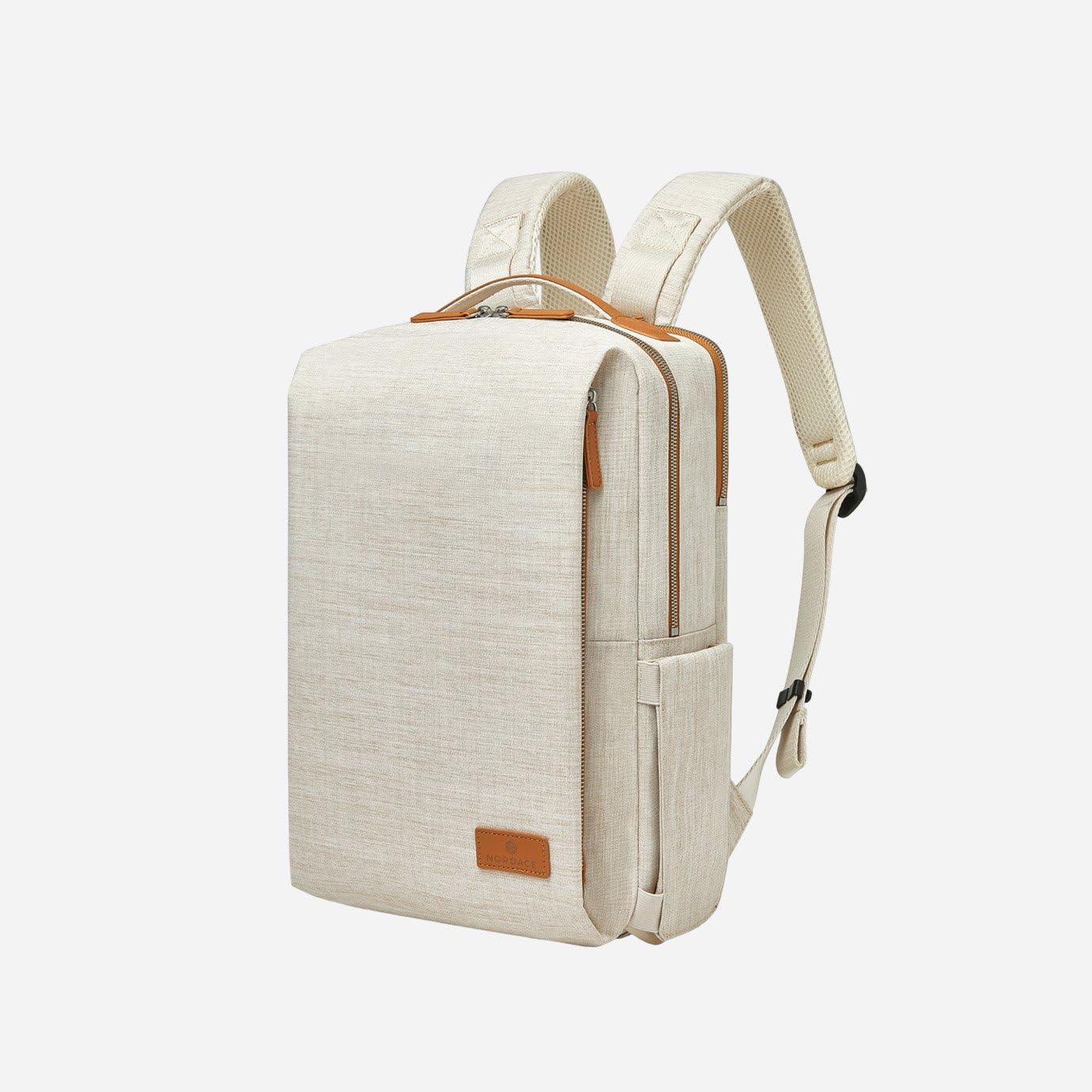 Nordace Siena Pro 13 Smart Backpack - 13.3 Inch Laptop Backpack for Men & Women, 15L Lightweight Travel Backpack for Work, School, Commuting & Everyday Use (Beige-Brown) | Durable & Water-Resistant Design for Business Trips & College Students