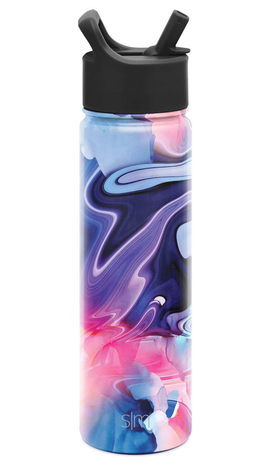 Summit Insulated Water Bottle with Straw Lid - Leakproof, BPA Free, 20oz Stainless Steel Thermos for Gym, Hiking & Outdoor Activities