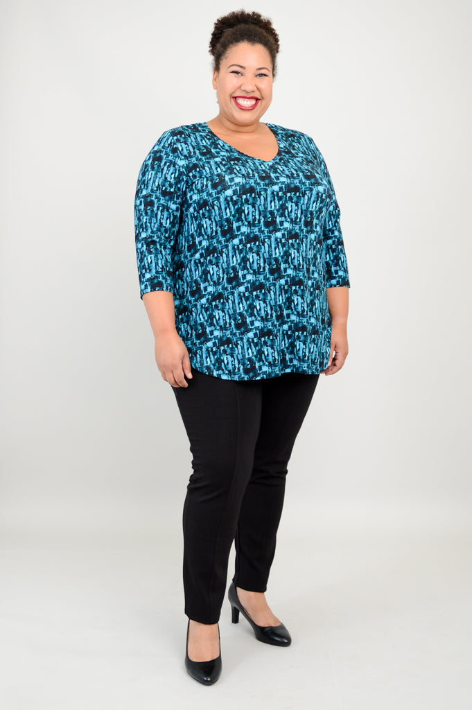 Jackie 3/4 Sleeve Women's Tops - Soft Bamboo Fabric, Breathable & Comfortable, Brickstone Color - Perfect for Yoga, Workout & Casual Wear