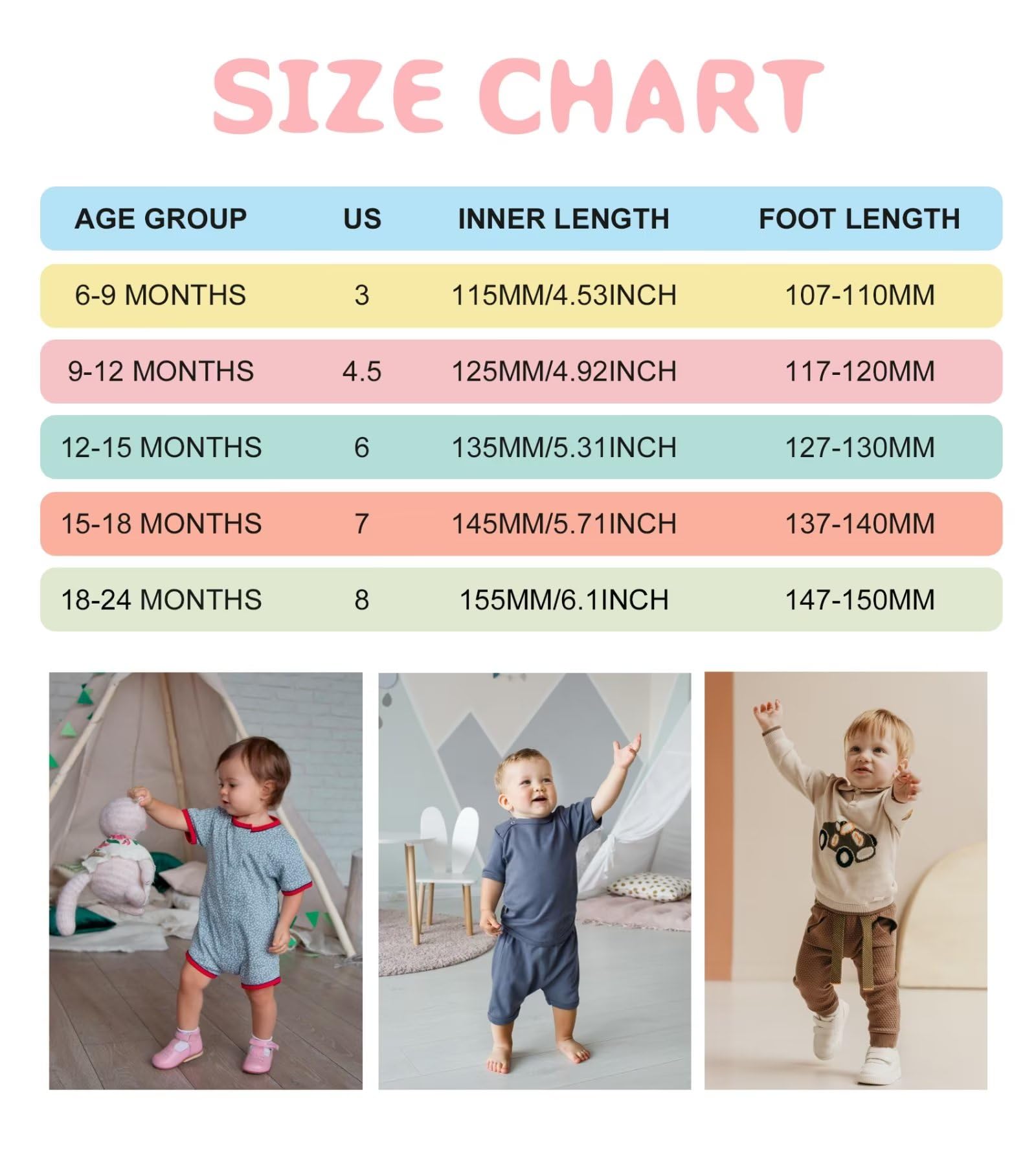 **Non-Slip Baby Walking Shoes for Boys & Girls - Soft Toddler Sock Shoes (6-24 Months) - Perfect for First Steps, Indoor Play & Daycare**