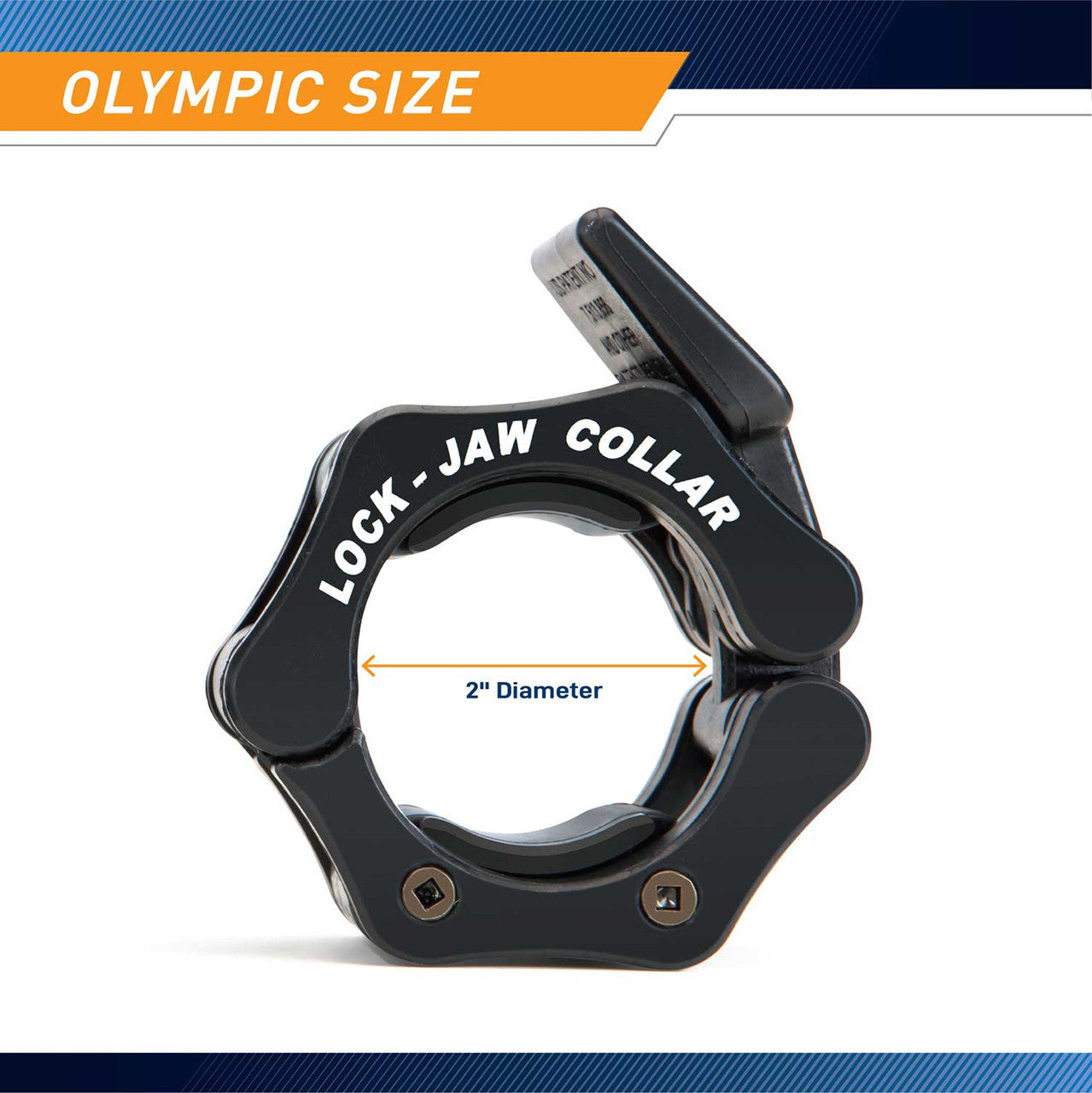 Lock Jaw Olympic Collars - OBC 5 SteelBody Weightlifting Collars for Powerlifting, CrossFit & Strength Training - Secure Your Barbell Plates for Gym Workouts & Home Fitness