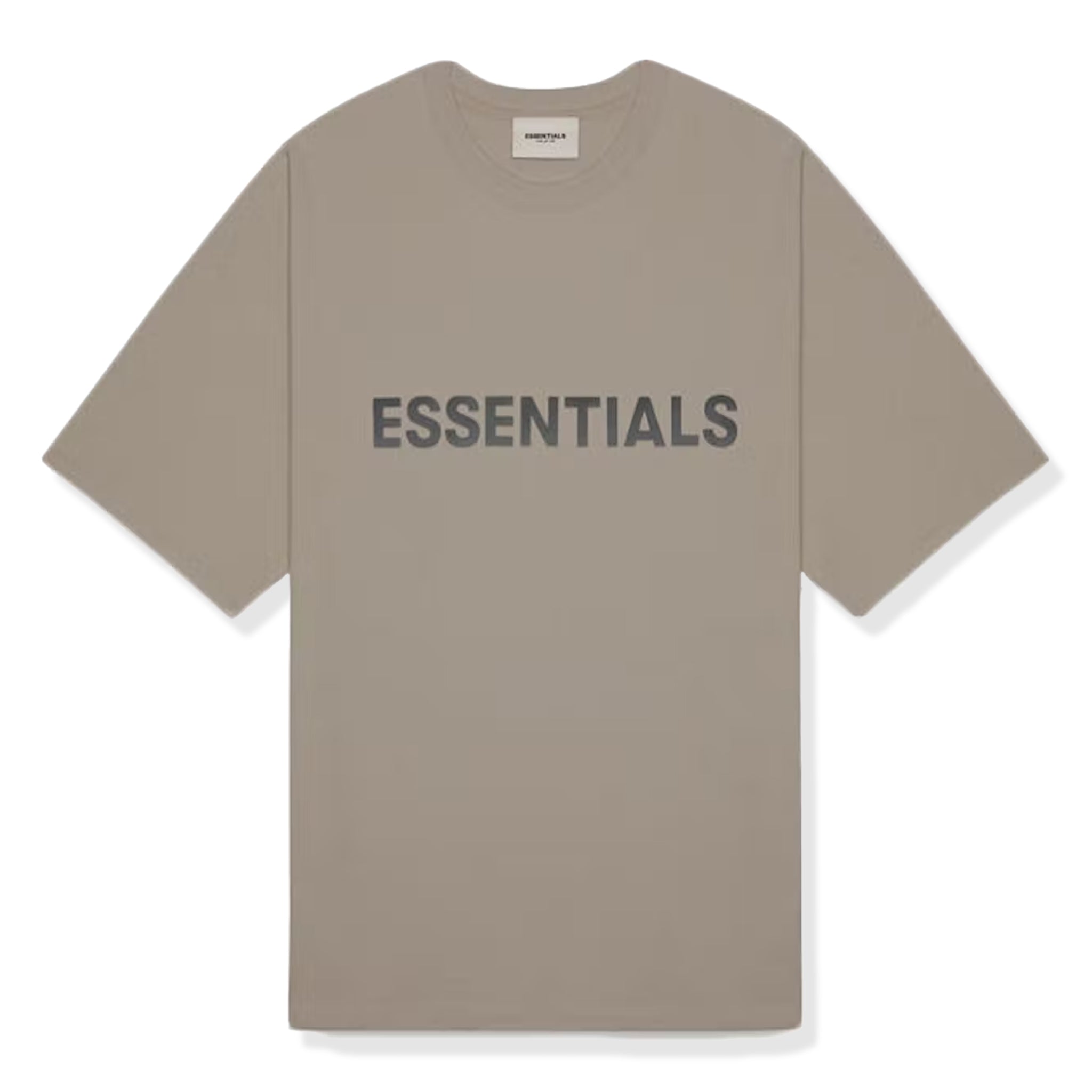 Fear of God Essentials Taupe T-Shirt for Men - Soft Cotton Crewneck Tee for Casual Wear & Street Style Outfits