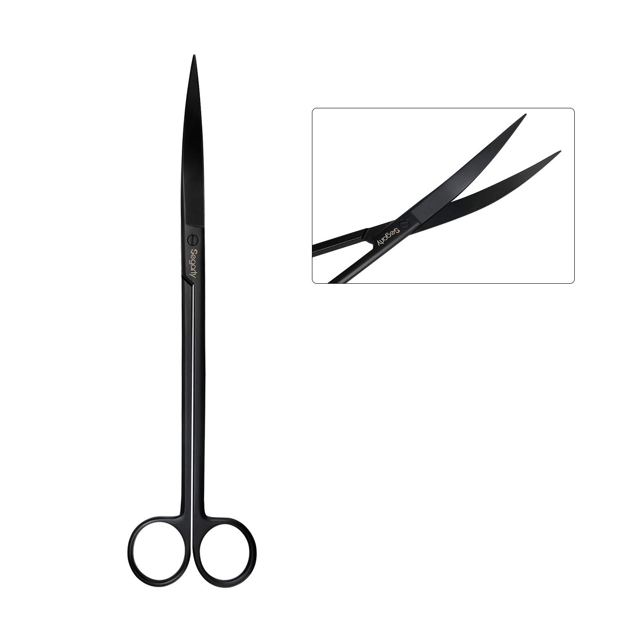 Segarty 6-in-1 Stainless Steel Aquarium Tools Set - Aquatic Plant Tweezers, Scissors & Spatula for Freshwater Planted Tank Cleaning, Aquascaping & Fish Care - Perfect for Beginners & Professional Aquarists