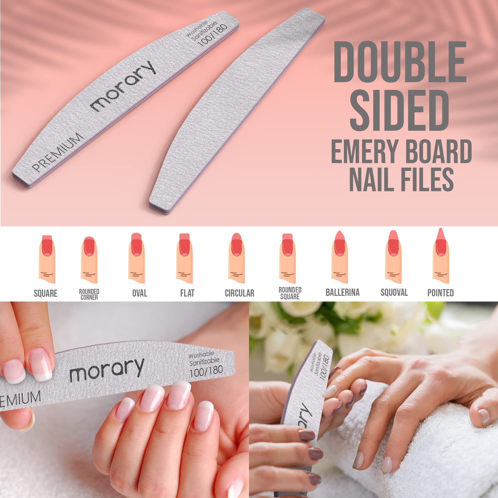 24-Piece Nail Buffer & File Kit for Acrylic, Natural & Gel Nails - Professional Manicure & Pedicure Tools for Salon & Home Nail Care