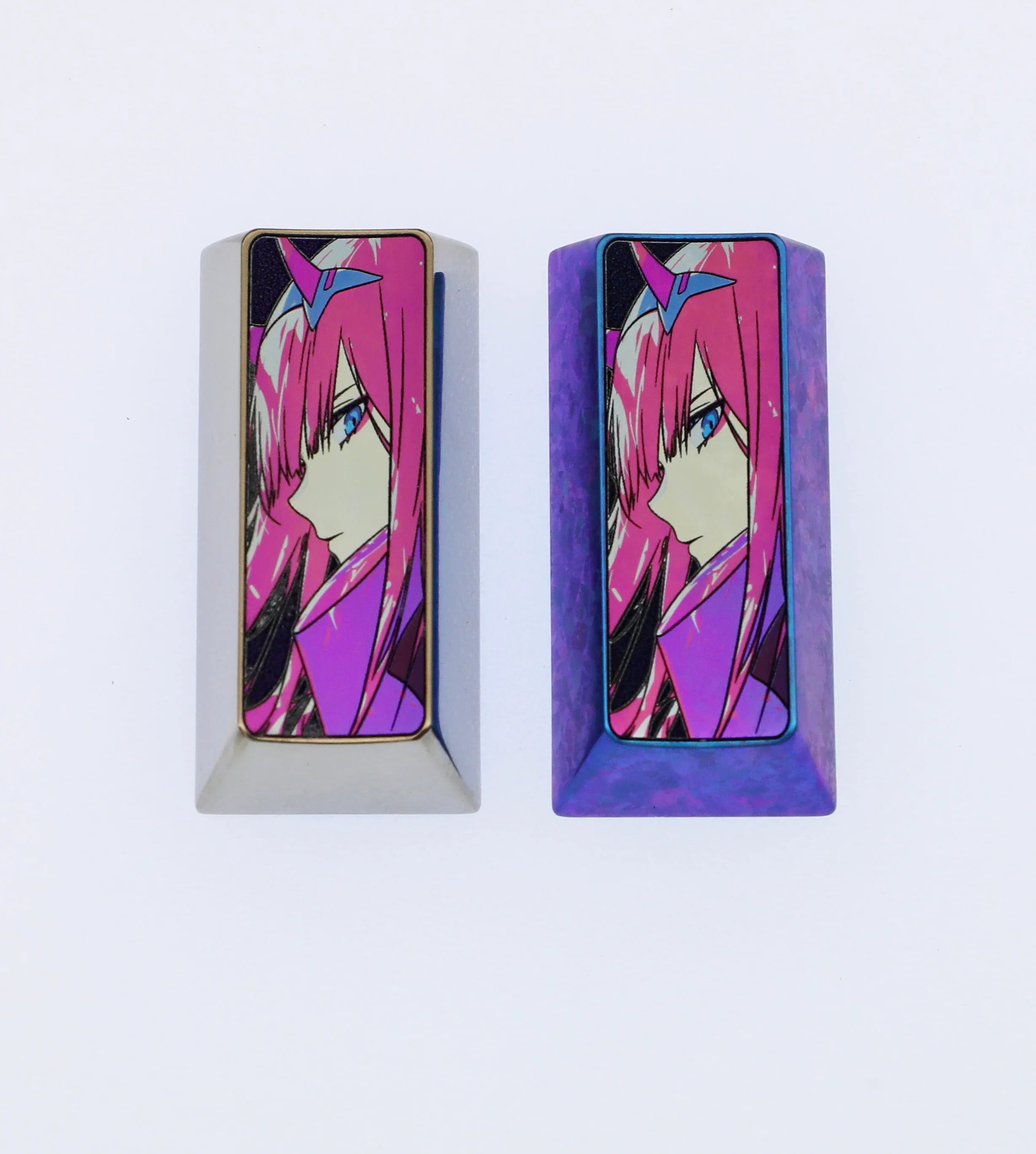 Custom Titanium Alloy Carved Keycaps for Mechanical Keyboards - Vertical Enter (Pad) Design - Personalized Keyboard Decor for Gaming & Typing Enthusiasts