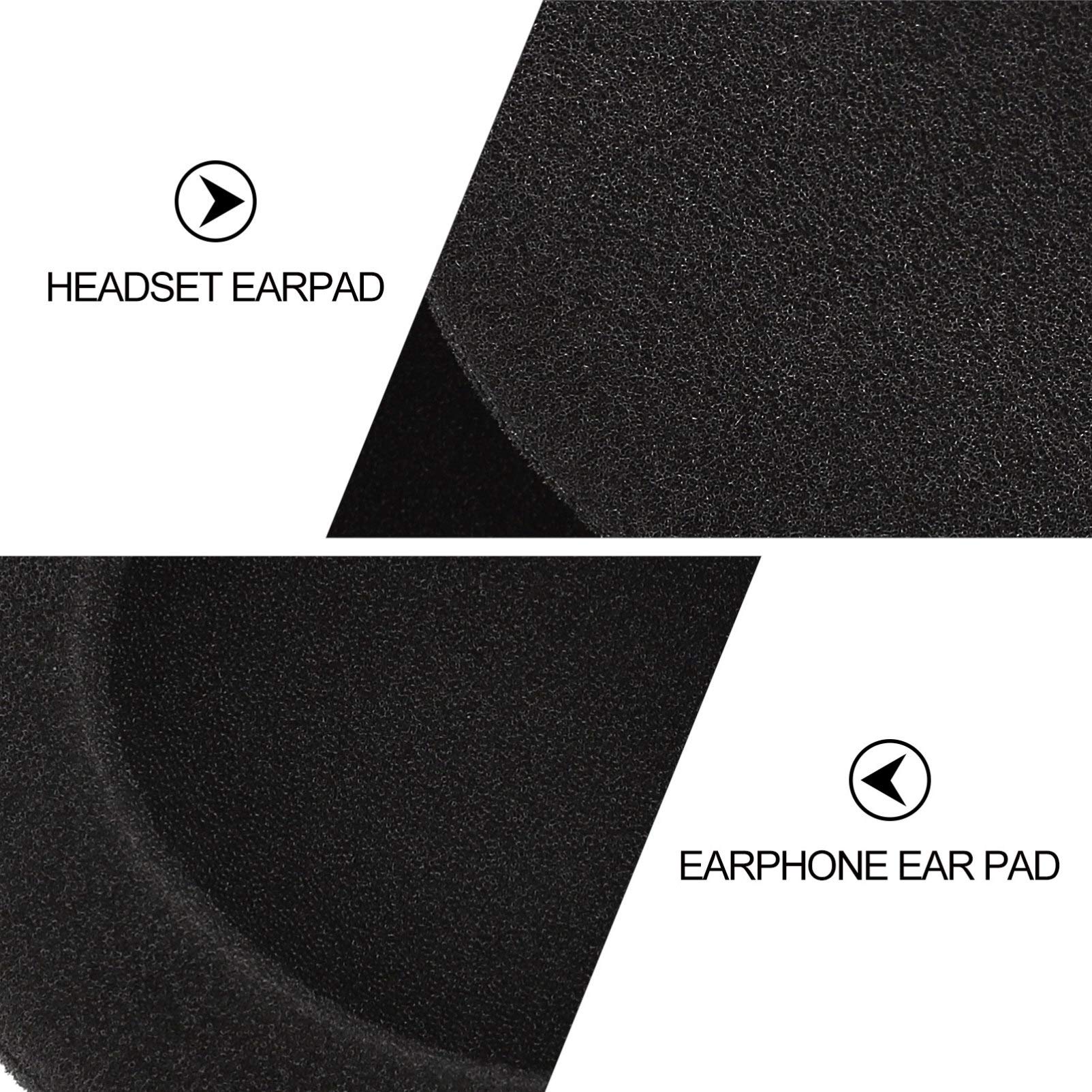 Mobestech 40mm Foam Ear Pad Replacement - 20pcs Soft Cushion Earpads for Headphones - Comfortable Noise Isolation for Gaming, Music & Office Use