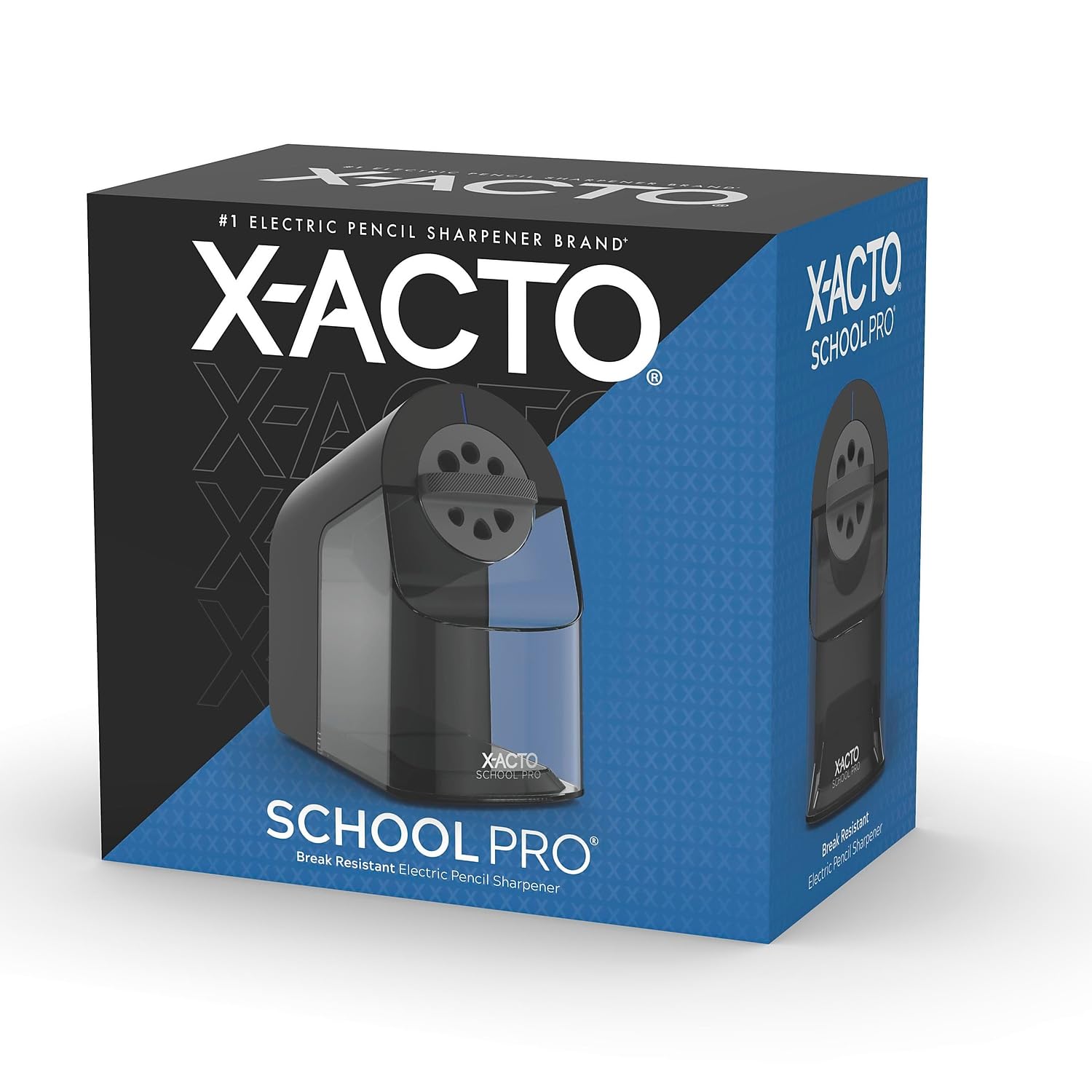 X-ACTO Electric Pencil Sharpener - Heavy Duty SchoolPro Sharpener for Classroom, Office & Homeschooling Supplies | Fast & Quiet Automatic Sharpening for Teachers & Students (Black)