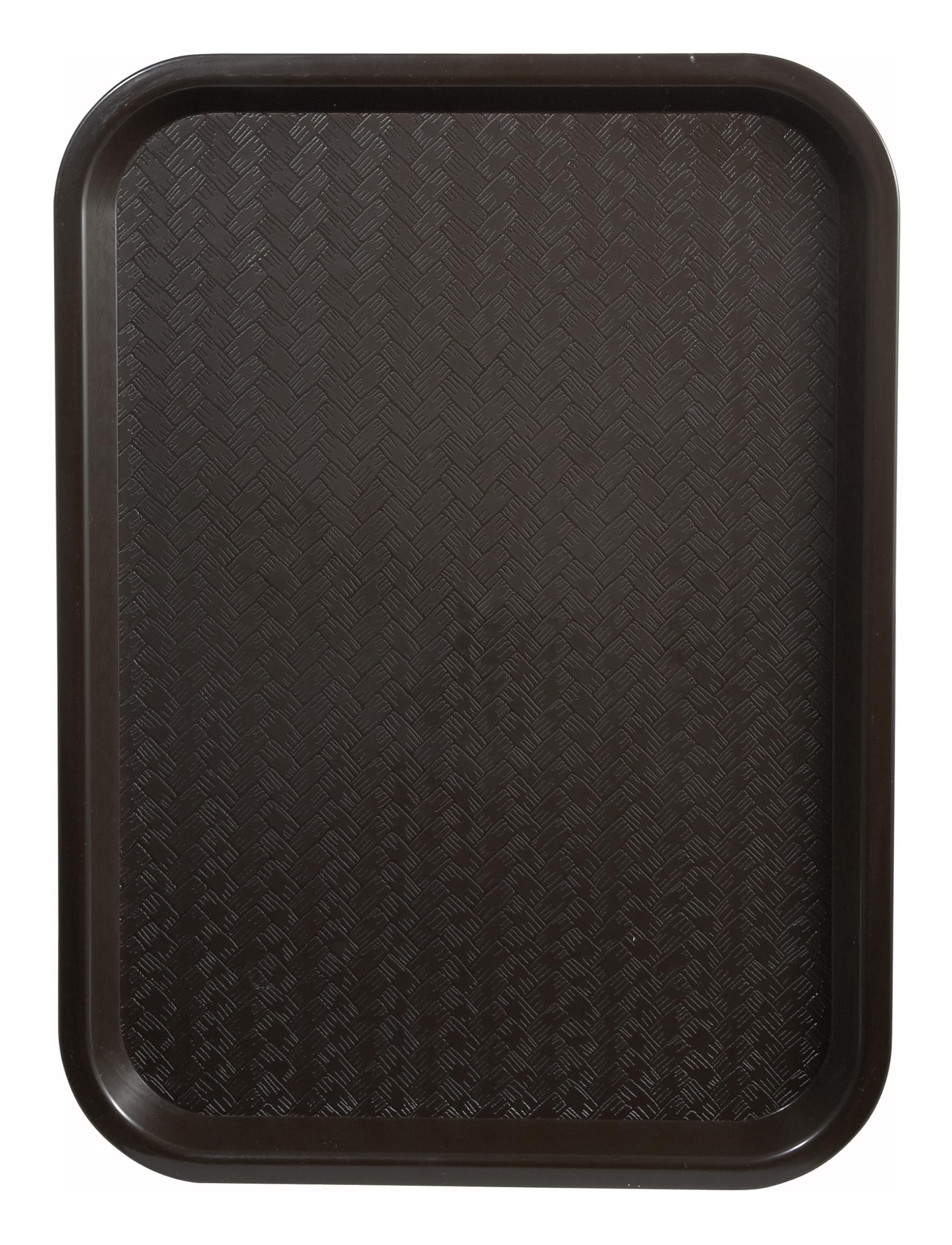 Winco Fast Food Tray - 12x16 Inch Brown Plastic Serving Tray for Restaurants, Cafes & Food Service - Durable & Lightweight for Buffets, Parties & Catering