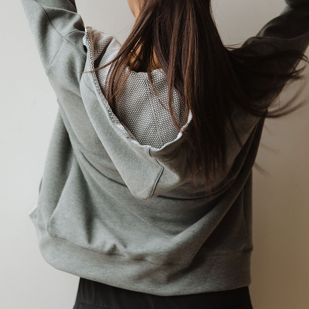 Alta Zip Up Hoodie for Men & Women | Heather Grey Fleece Pullover | Casual Wear, Gym & Outdoor Activities