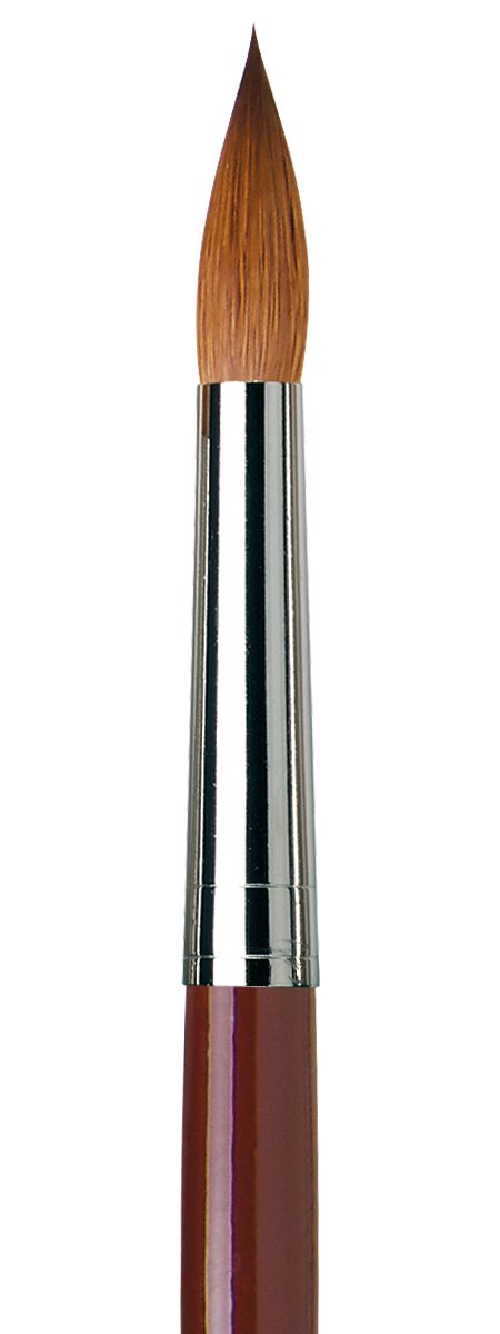 Premium Kolinsky Red Sable Oil & Acrylic Paint Brush - Round Size 24 (1610-24) by da Vinci Series 1610 - Perfect for Fine Art, Canvas Painting & Detailed Work