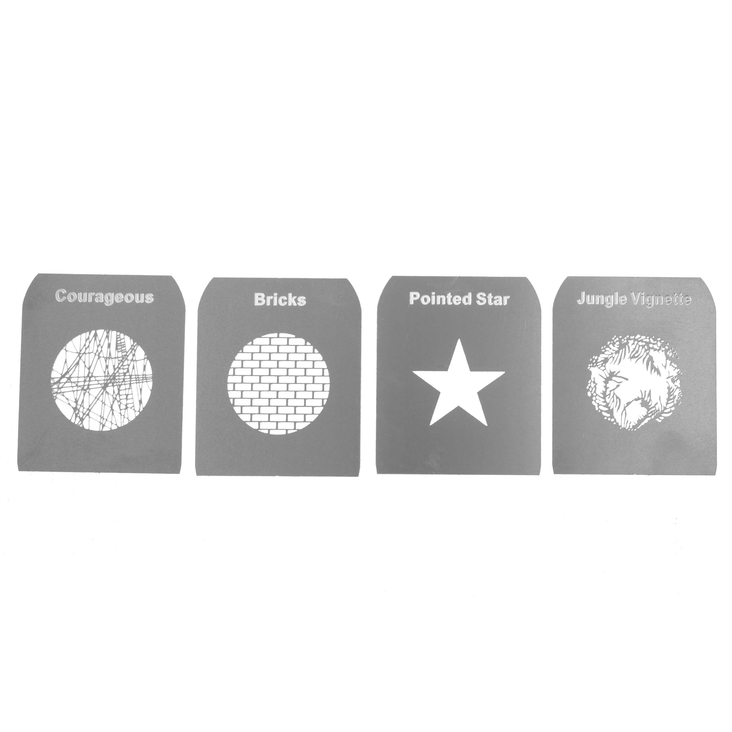 Gobos Light Effect Metal Cards for Optical Snoot Spot Projectors - Set G | Clearance Sale | Perfect for Stage Lighting, DJ Shows & Theatrical Projections