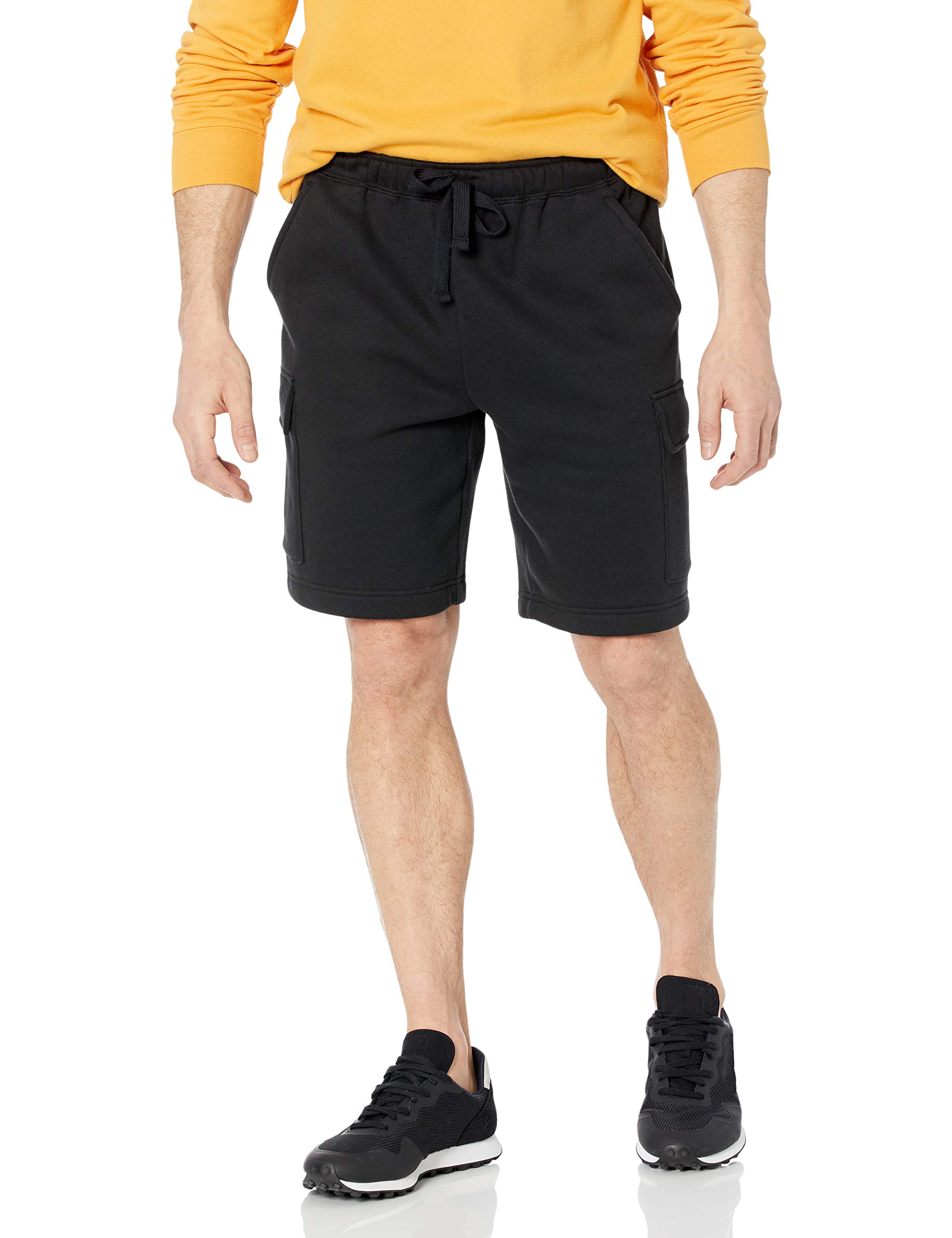 Amazon Essentials Men's Fleece Cargo Shorts - Comfortable Stretch Fit with Multiple Pockets for Outdoor Activities, Hiking, and Casual Wear