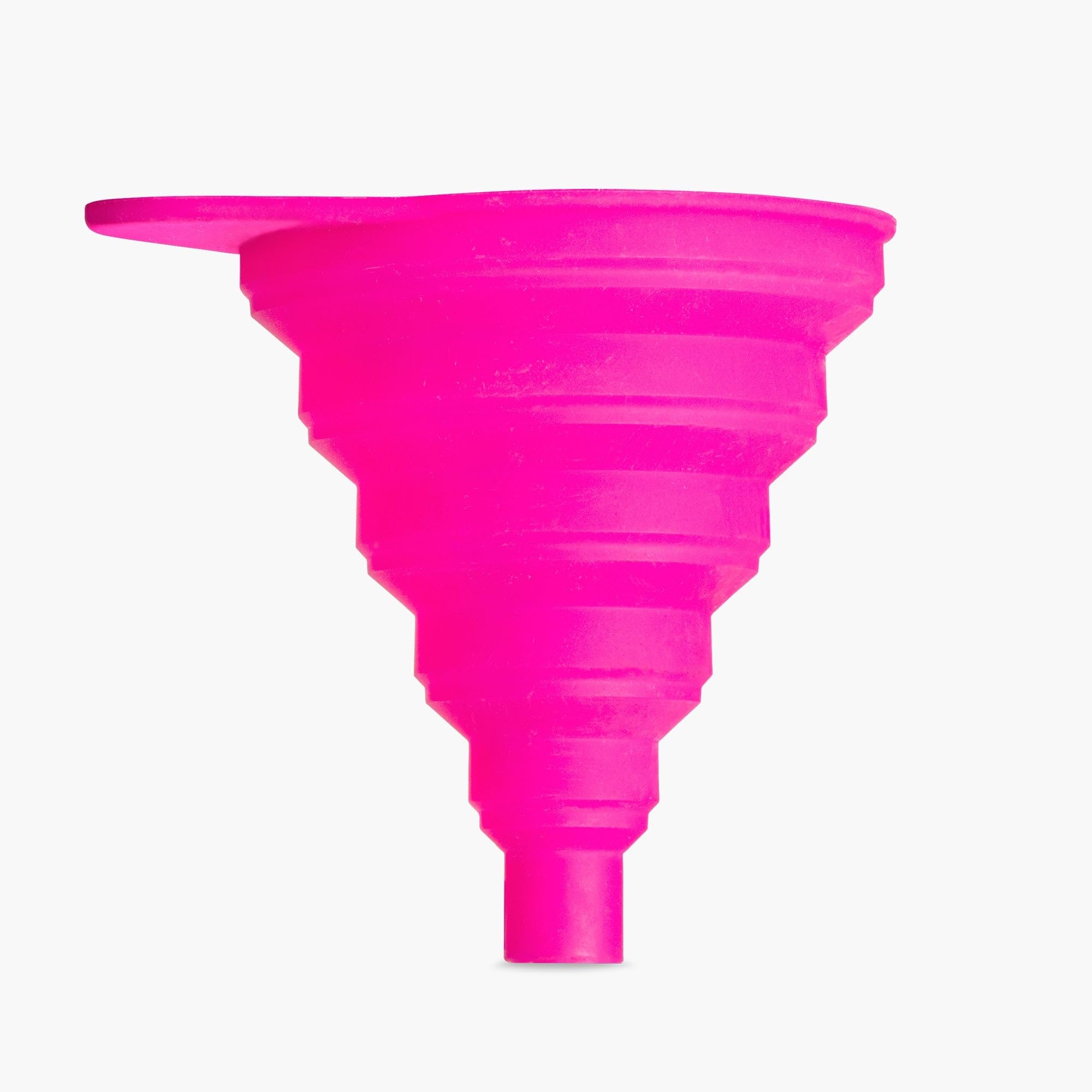 Collapsible Silicone Funnel - Expandable Kitchen Funnel for Cooking, Baking & Oil Pouring - Space Saving Funnel for Liquids, Spices & Dry Ingredients - Perfect for Home, Camping & RV Use