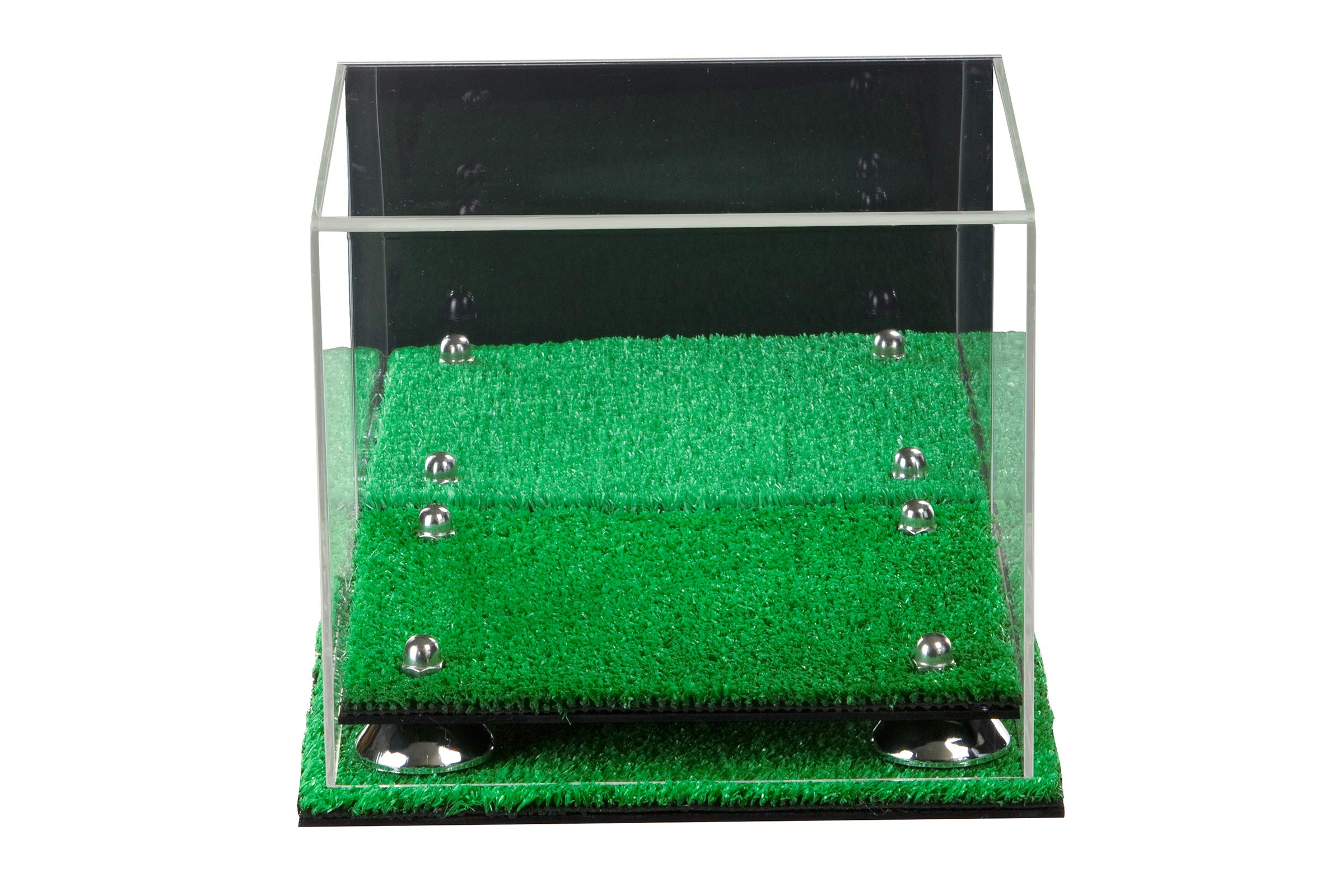 Premium Acrylic Display Case with Turf Base - Clear Showcase for Collectibles, Jewelry & Miniatures | Perfect for Retail Stores, Home Decor & Office Displays
