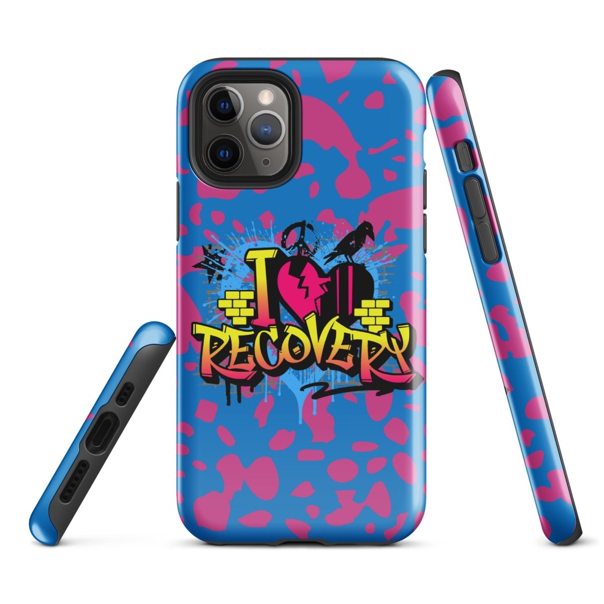 I Love Recovery iPhone Tough Case - Durable Protective Cover for iPhone | Perfect for Sober Living & Addiction Recovery Support