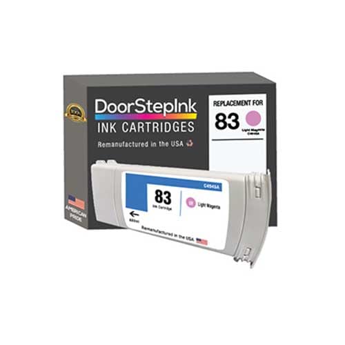 USA Remanufactured HP 83 Light Magenta C4945A Ink Cartridge Replacement for HP DesignJet 5000/5500/5500ps Printers - High-Quality Printing for Architectural Drawings & Engineering Blueprints