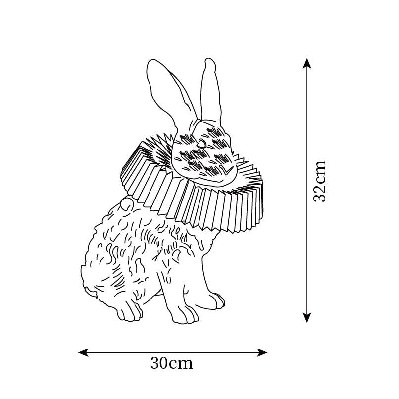 Elegant White Resin Rabbit Table Lamp - Cute Nightstand Light for Bedroom, Living Room, Nursery & Home Decor
