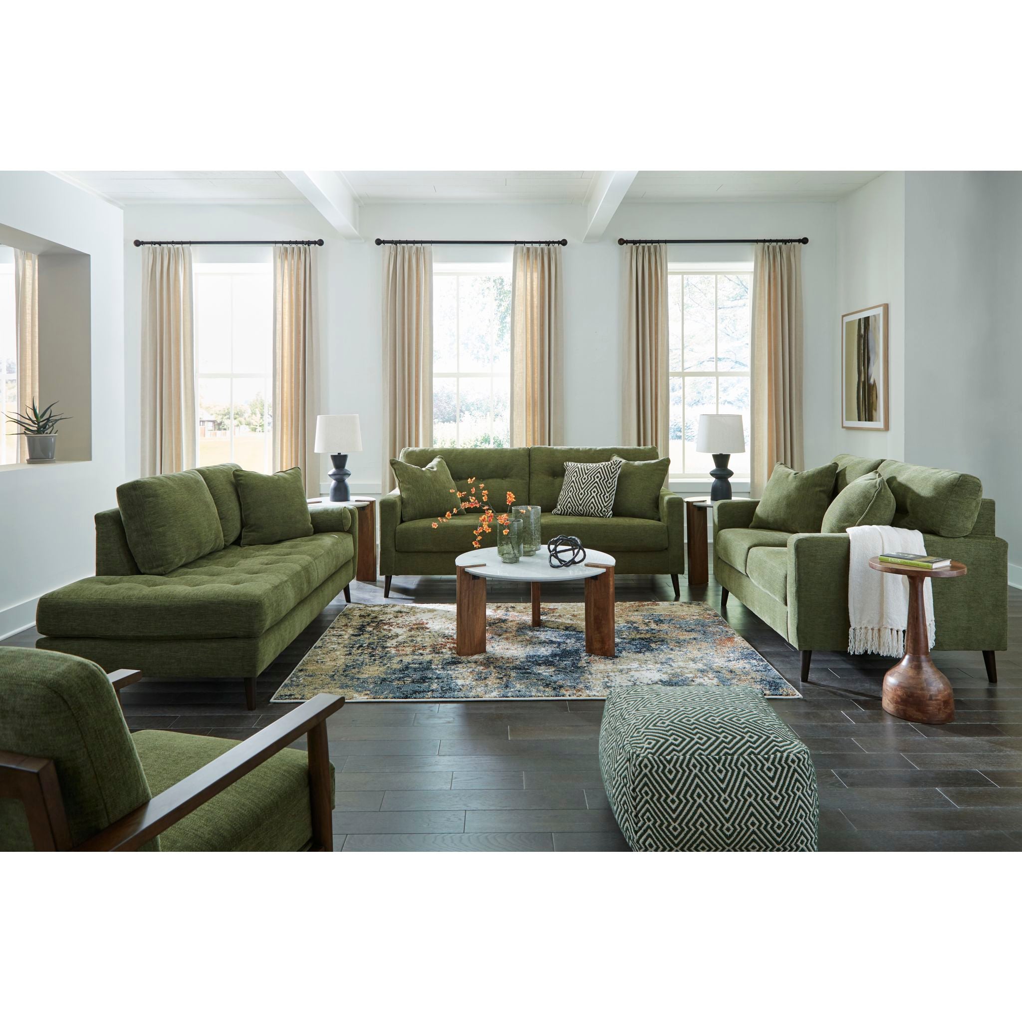 Bixler Loveseat 1 - Modern Two-Seater Sofa for Small Spaces, Living Room, Apartment & Office Use