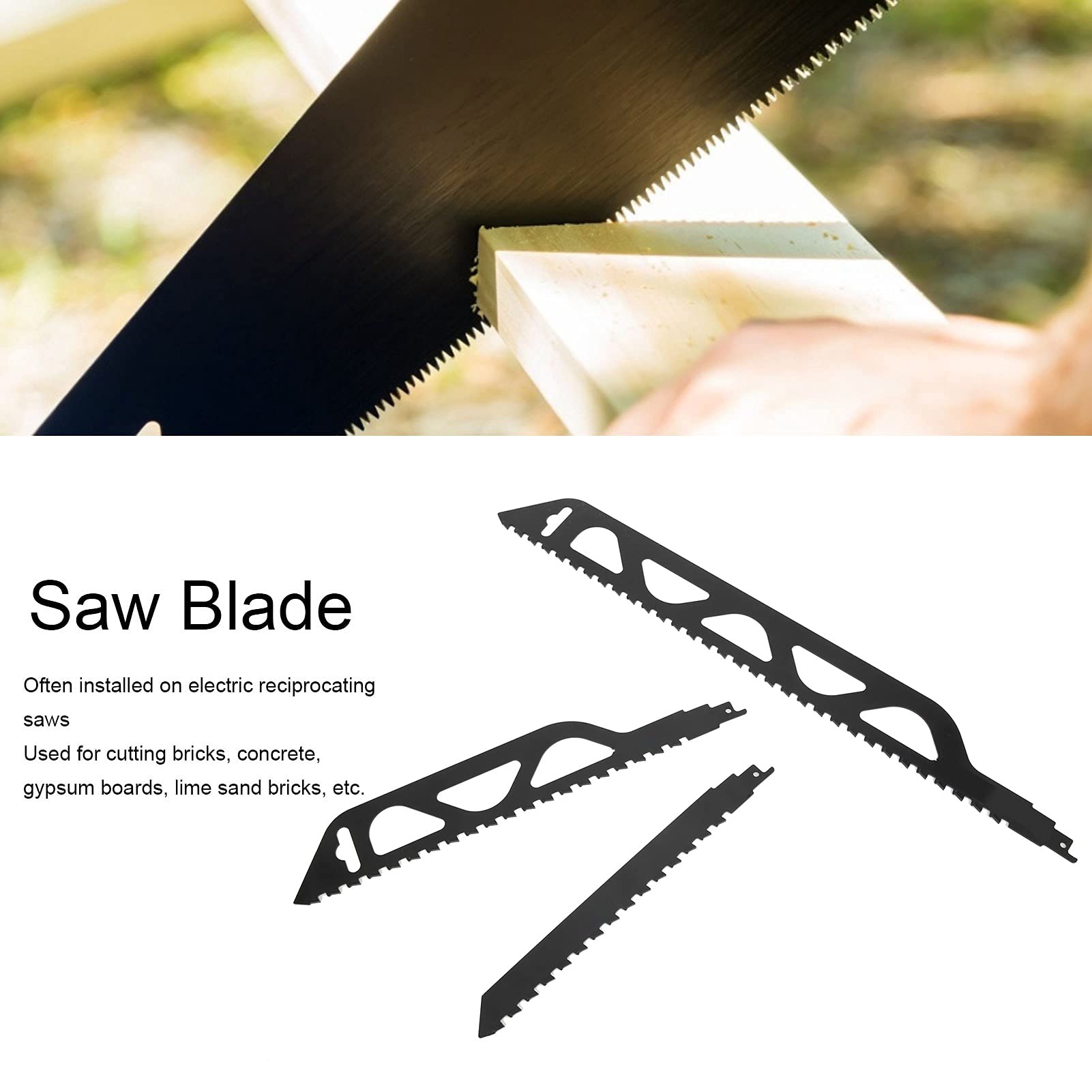 High-Quality Alloy Steel Reciprocating Saw Blades - 3PCS Replacement Blades for Metal Cutting | Compatible with Electric Saws | Perfect for DIY Projects, Home Renovations & Construction Work