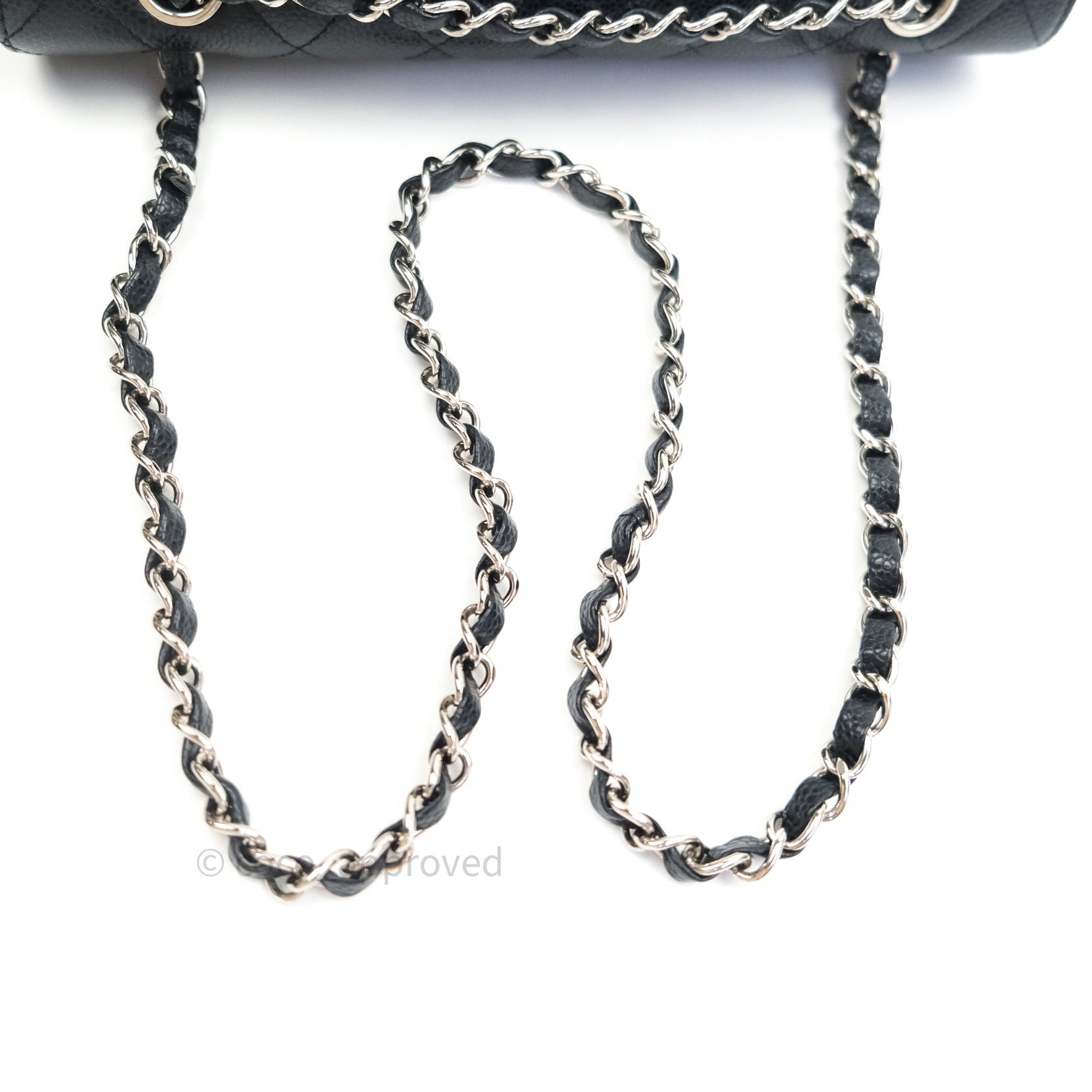 Chanel Classic M/L Medium Double Flap Bag Black Caviar Silver Hardware - Luxury Designer Handbag for Women, Perfect for Work, Evening Events & Special Occasions