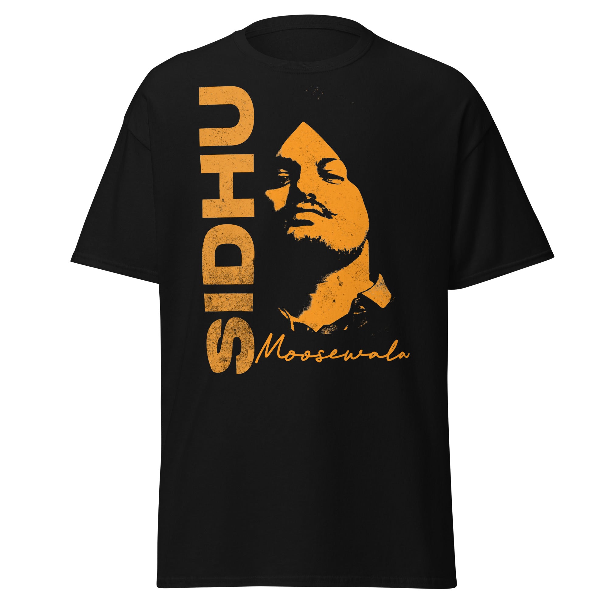 Sidhu Moosewala Official Men's Classic Cotton T-Shirt - Comfortable Casual Wear for Music Fans, Street Style & Everyday Outfits