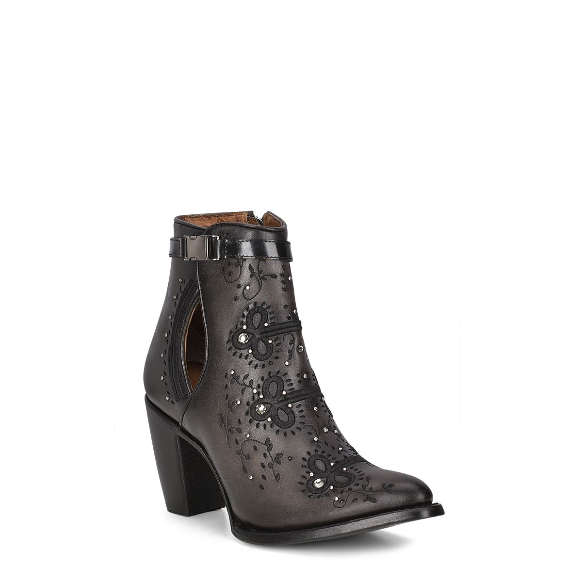 3F92RS Women's Fashion Cowboy Leather Ankle Boots - Western Style Oxford Shoes for Casual Wear, Riding & Outdoor Adventures