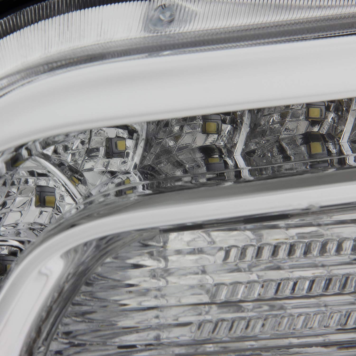 AKKON LED Light Bar for 2011-2014 Chrysler 300 Sedan - Halogen Replacement with Chrome Bezel Projector Headlights (Pair) | Upgrade Your Car Lighting for Night Driving & Enhanced Visibility