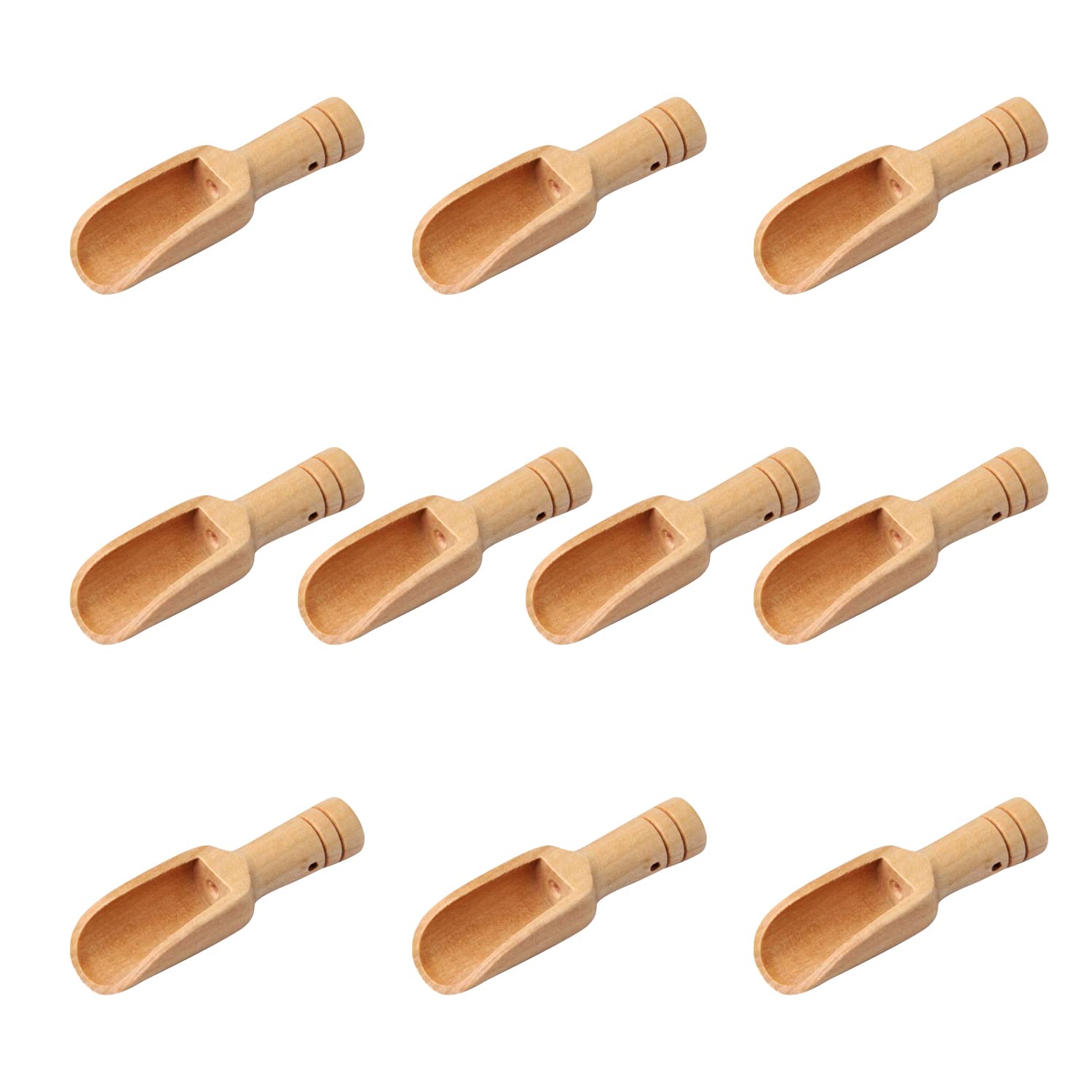 Mini Wooden Spoons for Salt, Tea & Bath - 7.6x2.3cm Bamboo Utensils