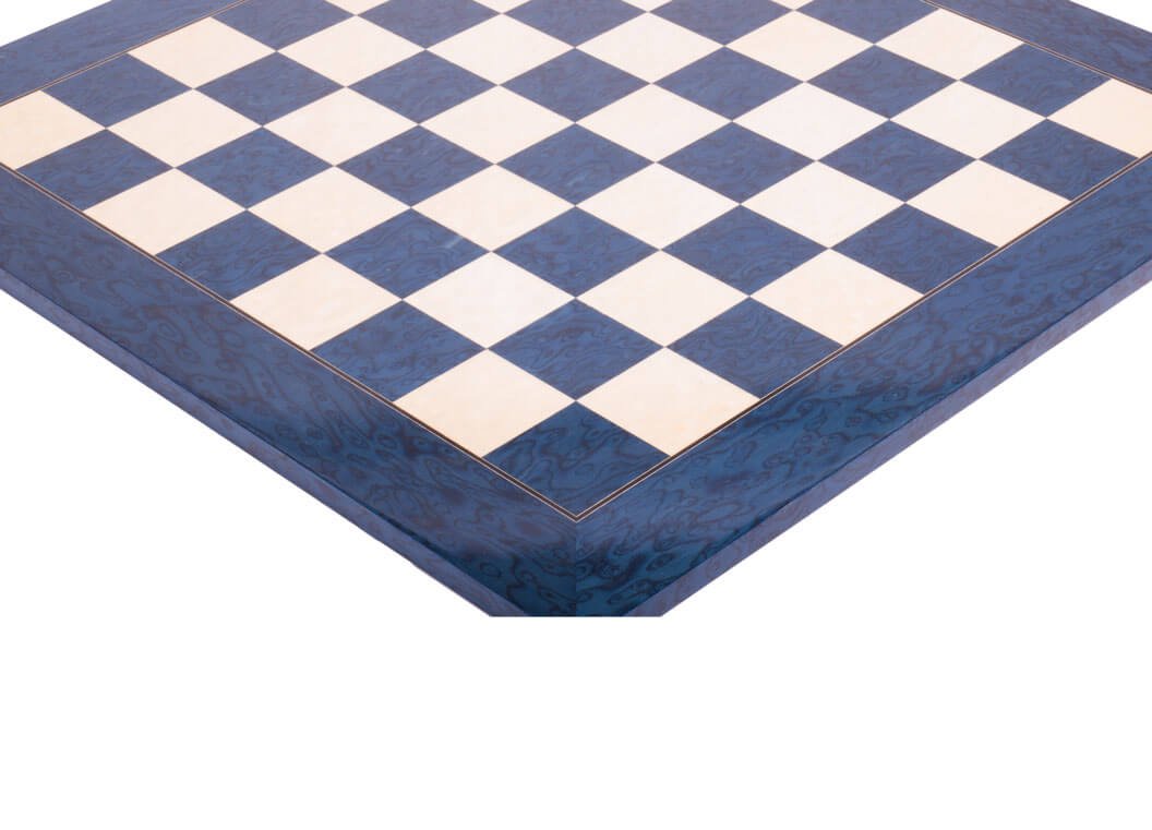 Premium Blue Maple Wood Chess Board - 2.0
