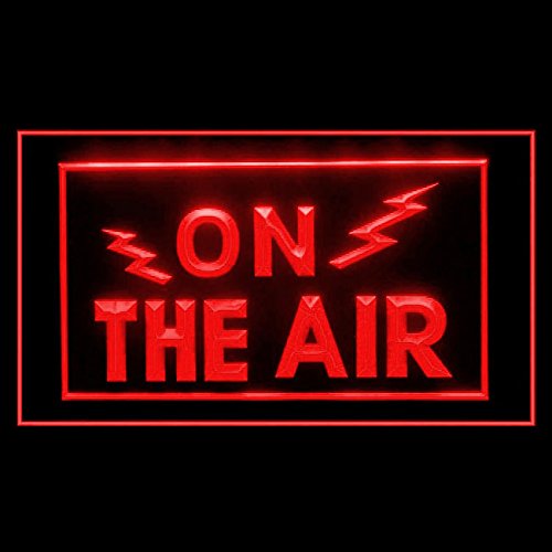140002 On The Air Radio Record Podcasting Studio LED Neon Sign - Perfect for Home Studios, Broadcasting Rooms & Retro Decor