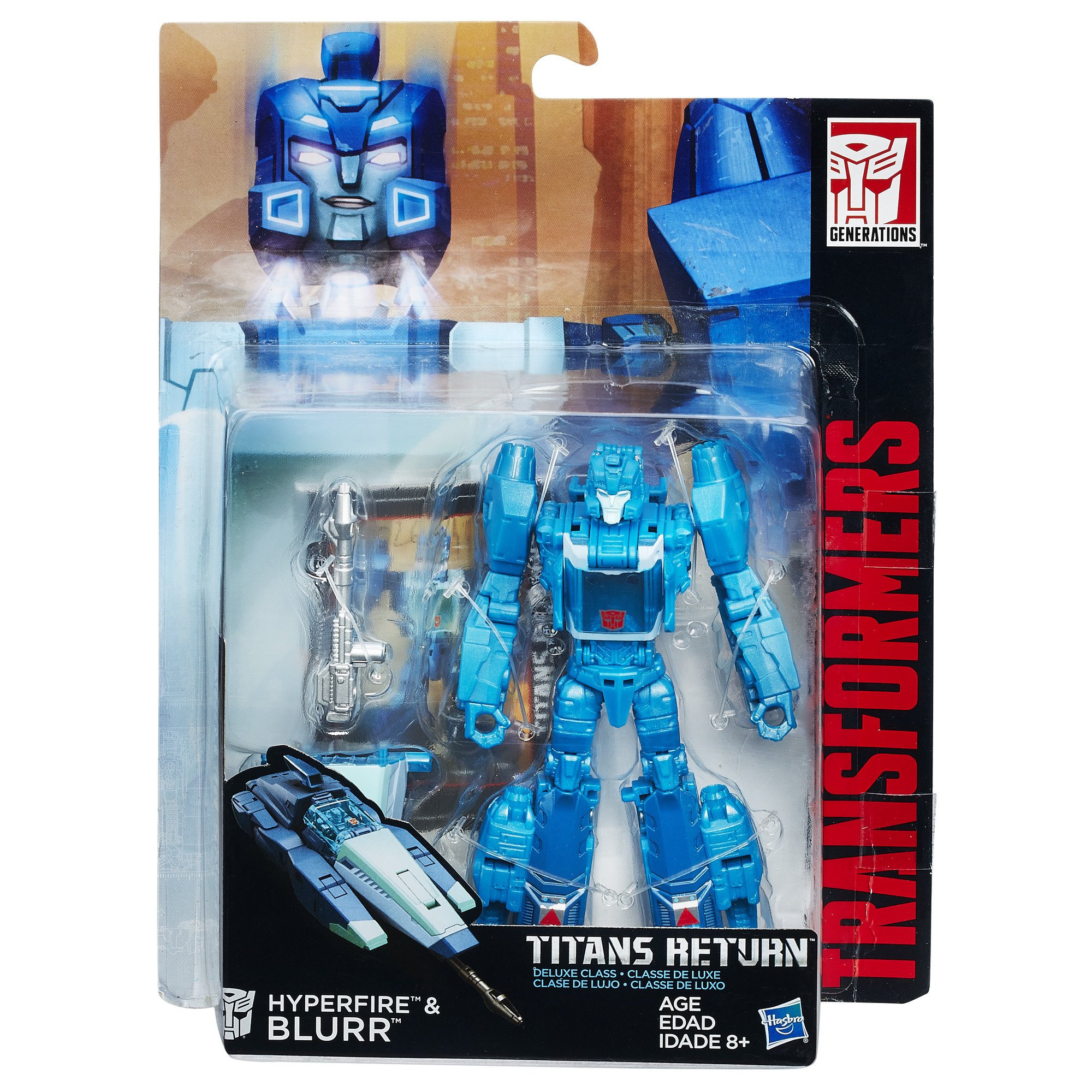 Transformers Generations Deluxe Titans Return Blurr Action Figure - Collectible Robot Toy for Kids & Adults - Perfect for Display, Play & Gifts