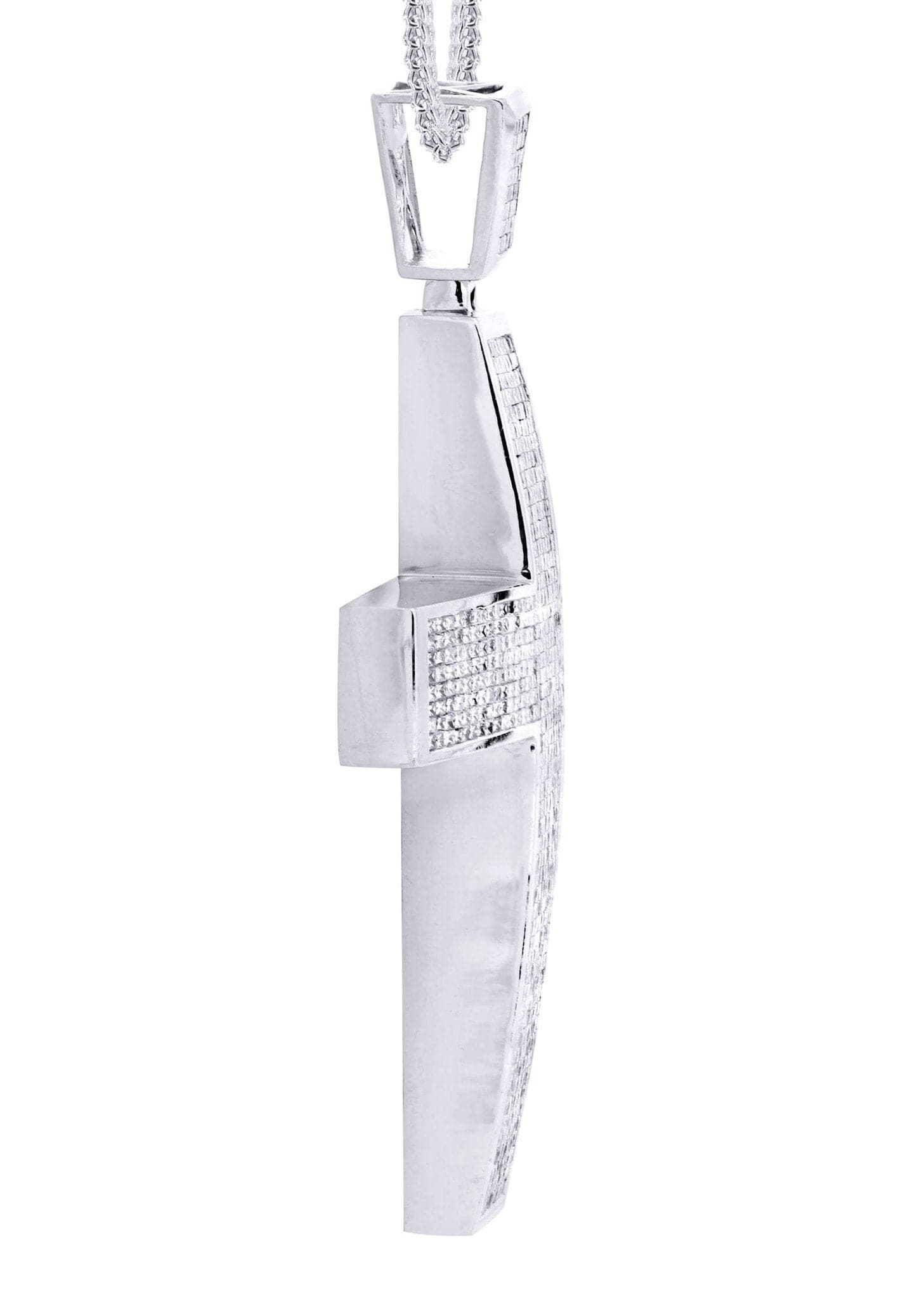14K White Gold Diamond Cross Pendant Necklace - 18.92 Carats | Elegant Religious Jewelry for Women, Perfect for Baptism, First Communion & Special Occasions