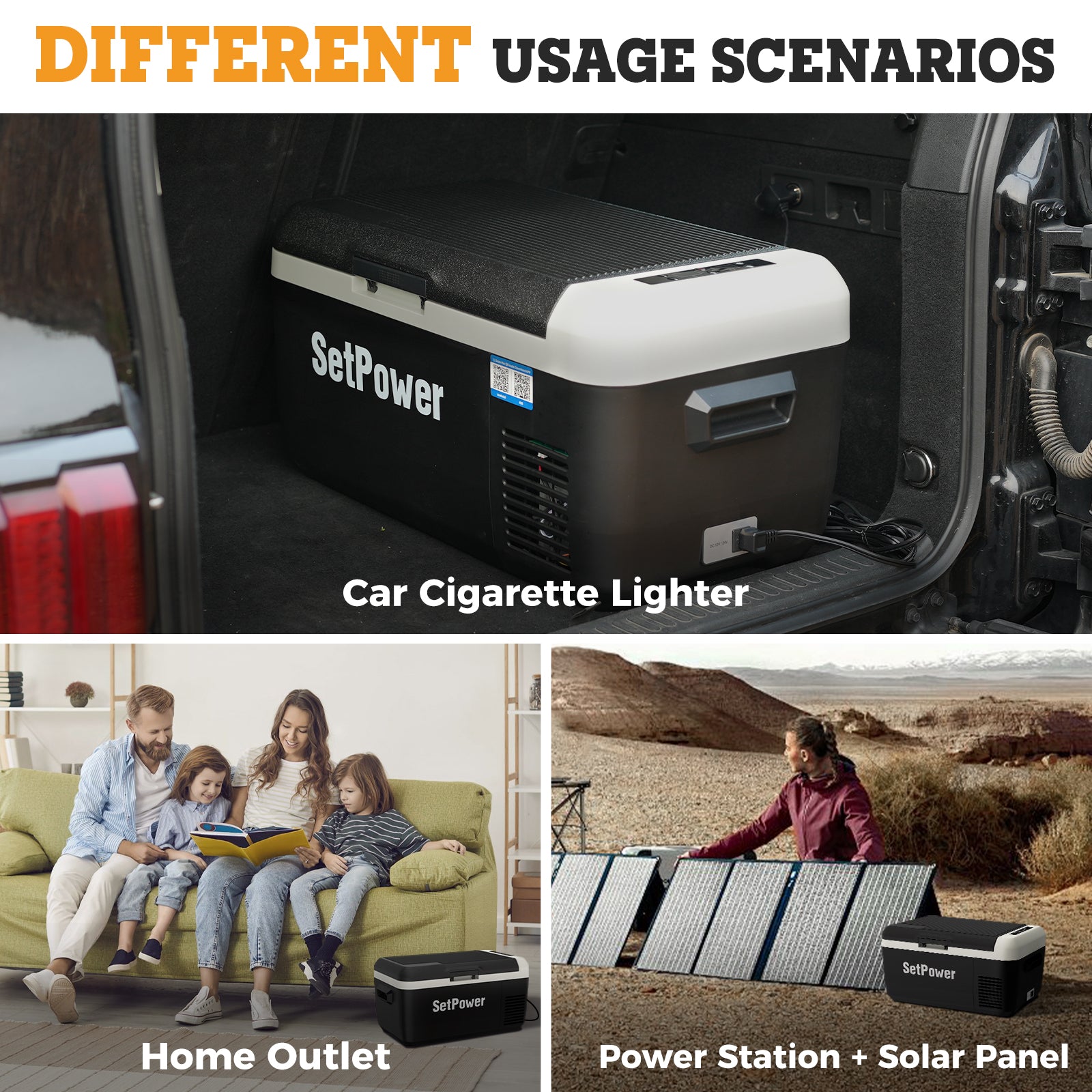 Setpower PT30 32Qt 12V Car Refrigerator Freezer with Dual Zone - Portable Mini Fridge for Camping, Road Trips & Outdoor Adventures
