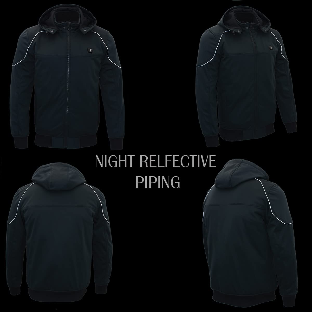 Nexgen Heat Men's MPM1761SET Black Heated Soft Shell Jacket - Winter Warm Electric Heated Jacket for Outdoor Activities, Skiing, Hiking & Cold Weather