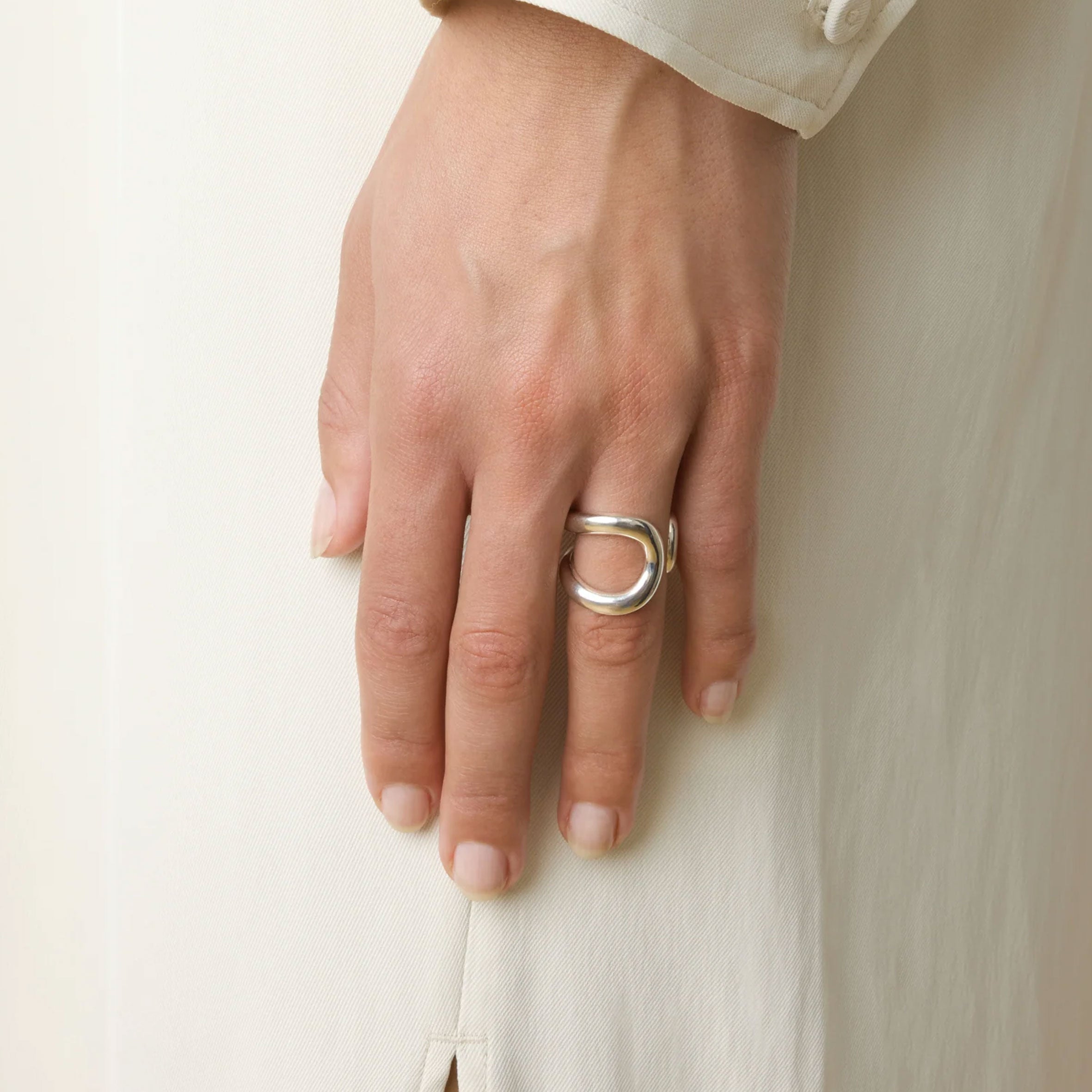 Alma Silver Ring for Women - Elegant Sterling Silver Band Jewelry for Everyday Wear & Special Occasions
