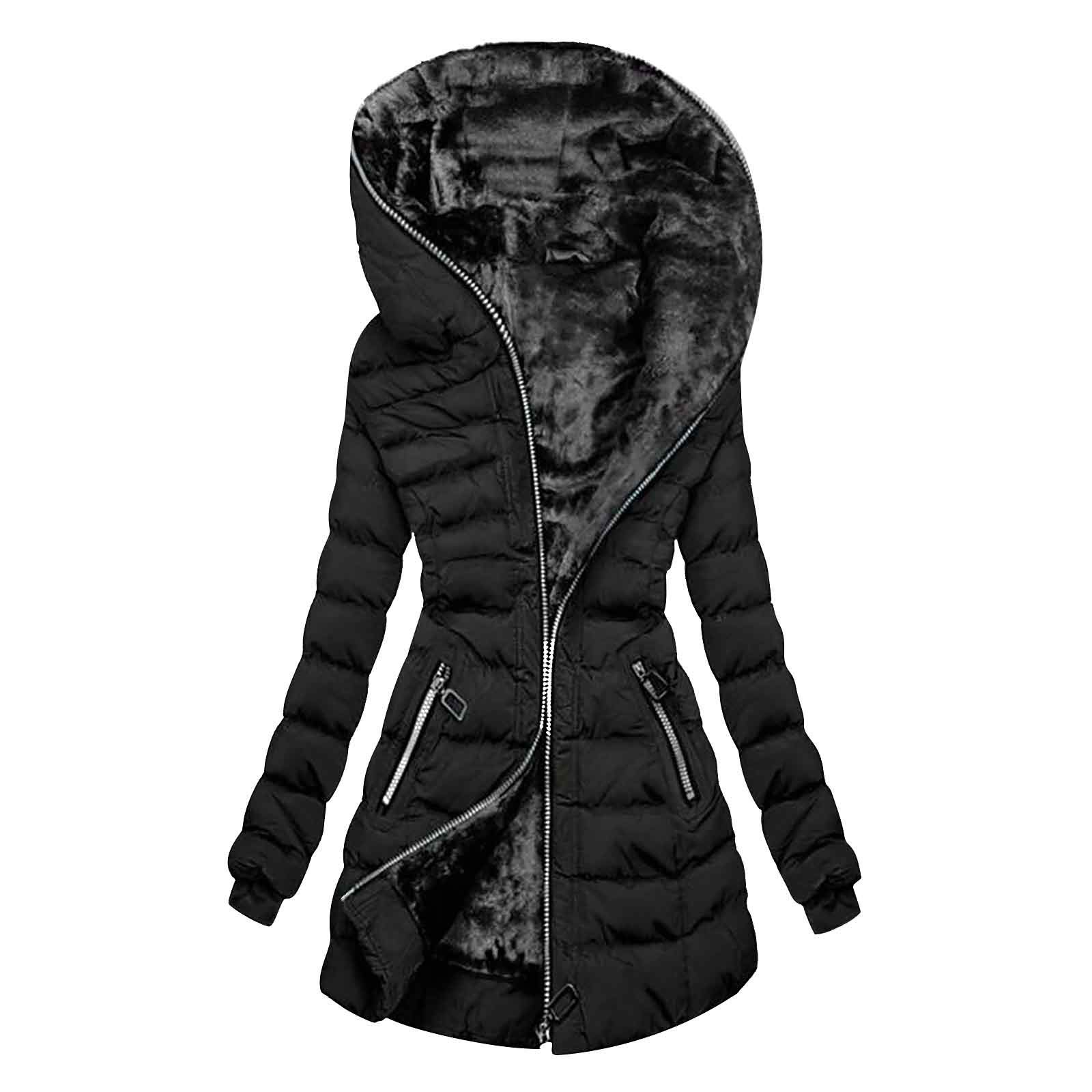 Women's Slim Fit Hooded Winter Coat - Warm Padded Long Jacket for Ladies | Fashionable Outerwear for Cold Weather & Outdoor Activities