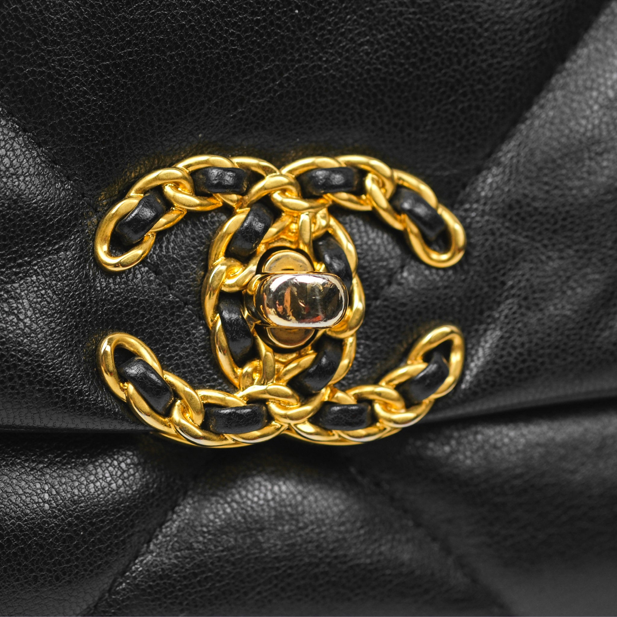 Chanel 19 Small Black Goatskin Mixed Hardware Flap Bag - Luxury Designer Handbag for Women, Perfect for Date Night & Evening Events
