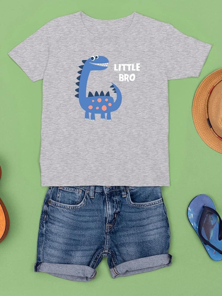 Little Bro Dinosaur Graphic T-Shirt for Boys - Cute Dino Print Casual Tee for Kids & Youth | Perfect for School, Playdates & Family Outings