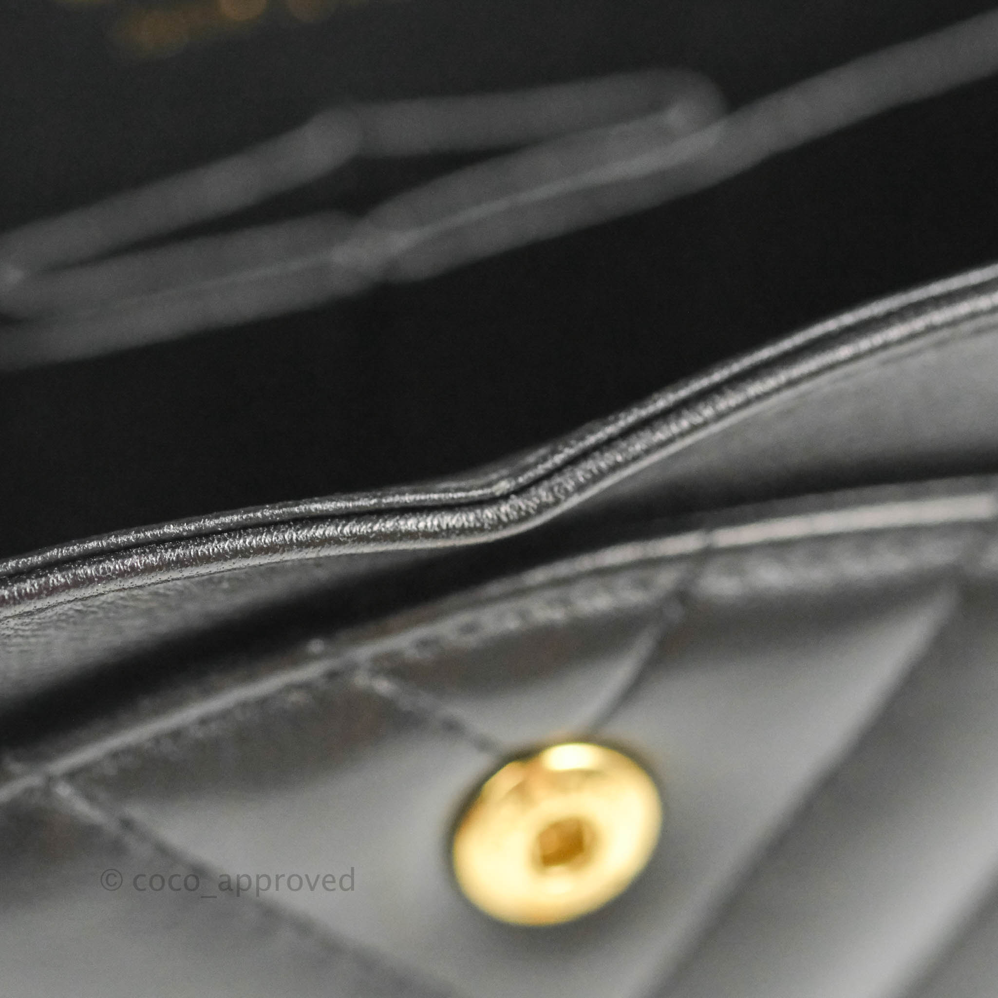 Chanel Classic Chevron Small Medium Double Flap Bag Black Lambskin Leather with Gold Hardware - Luxury Crossbody Purse for Women, Perfect for Date Night & Special Occasions