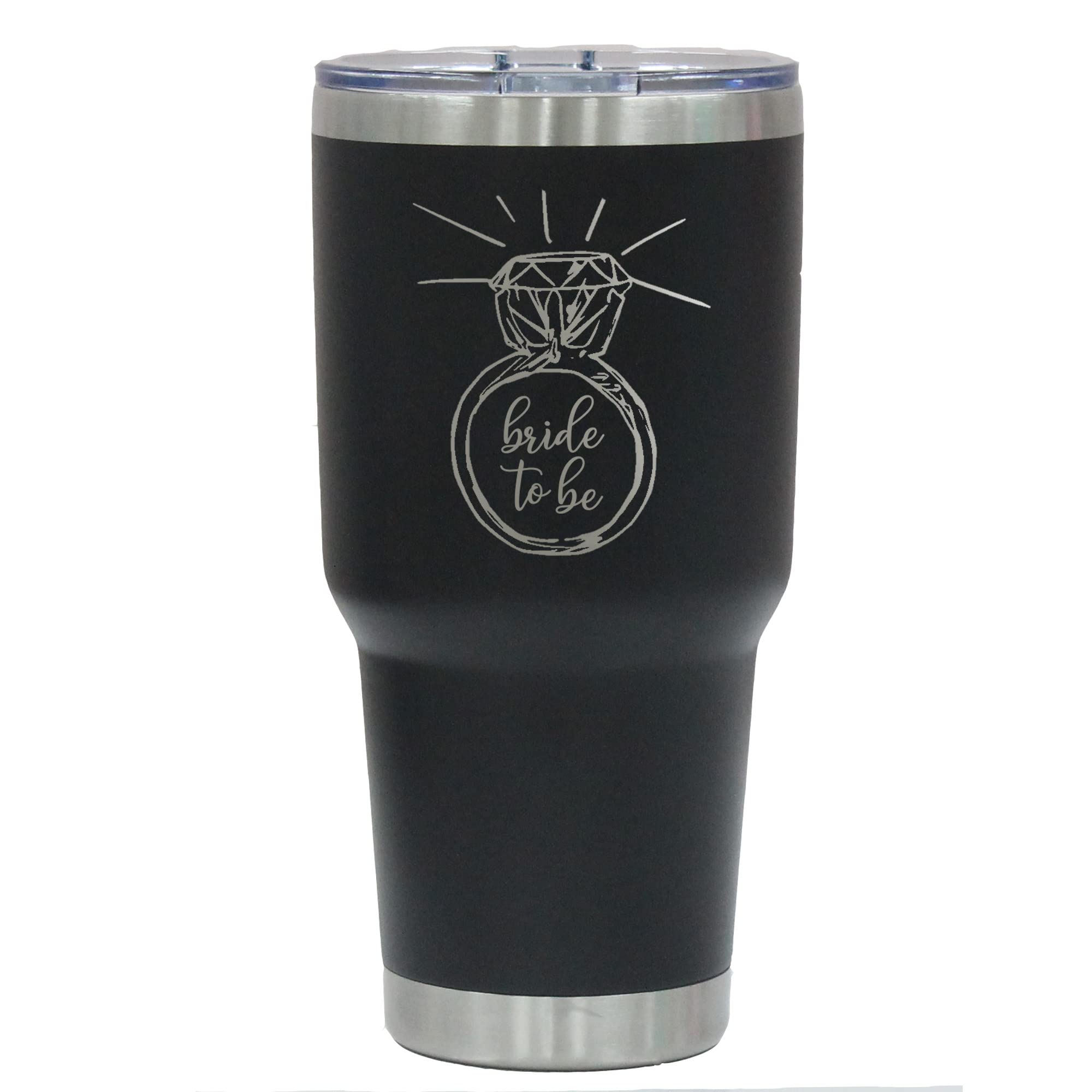 Personalized Bride Tumbler - Custom Engraved Stainless Steel Water Cup for Brides, Wedding Party Gifts, Bachelorette Party Favors - Perfect for Engagement Celebrations, Bridal Showers & Honeymoon Travel
